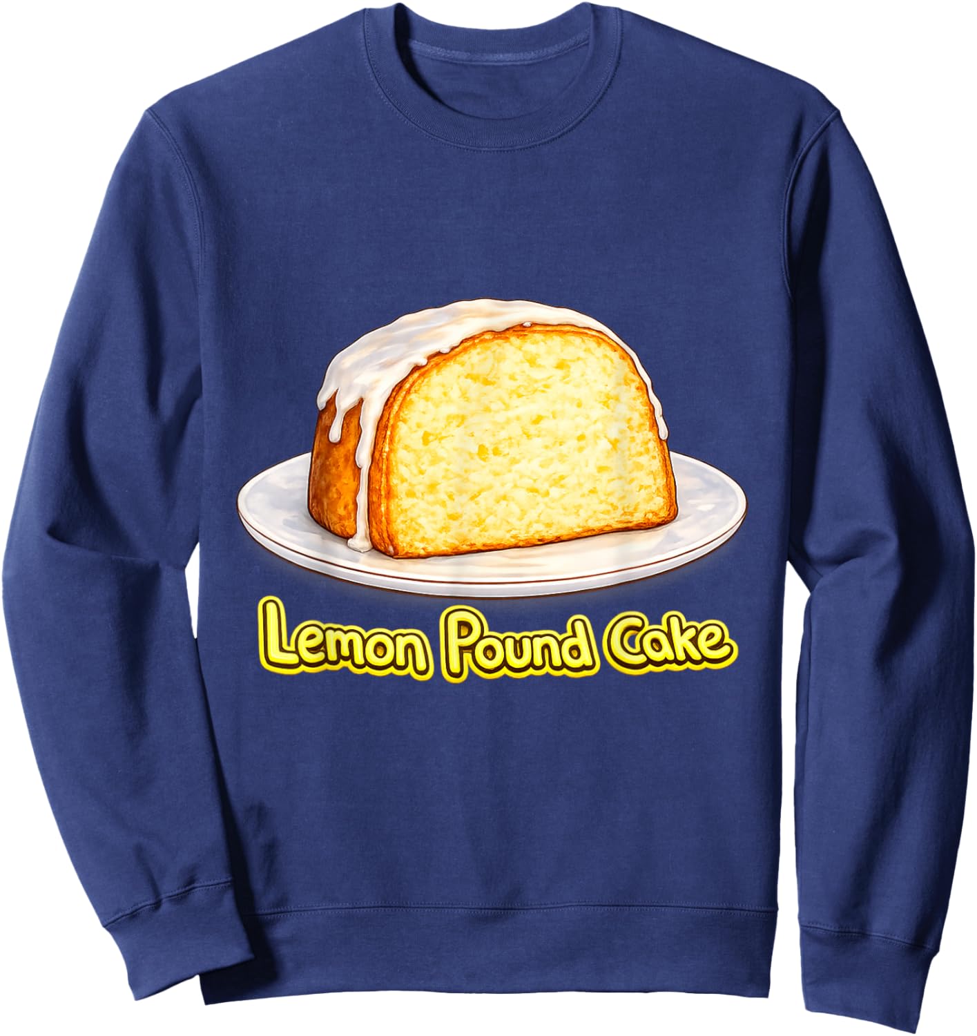 Justice for Lemon Pound Cake Funny Lemon Pound Cake Meme Sweatshirt - Sweatshirt | Navy