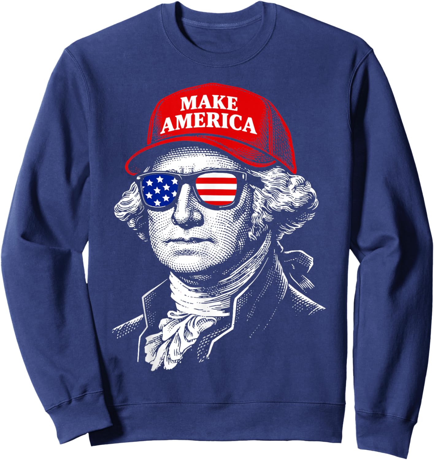 George Washington Make America Sweatshirt - Sweatshirt | Navy