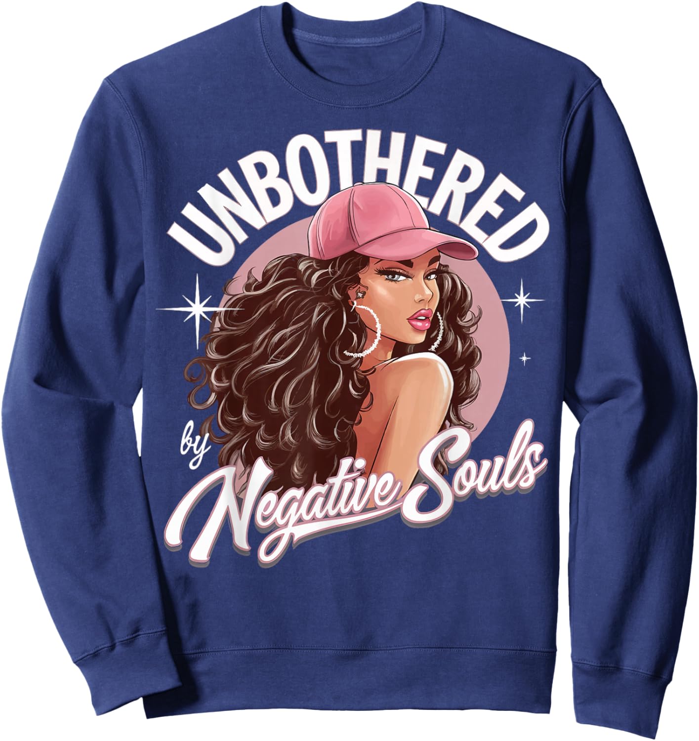Unbothered By Negative Souls Sweatshirt - Sweatshirt | Navy