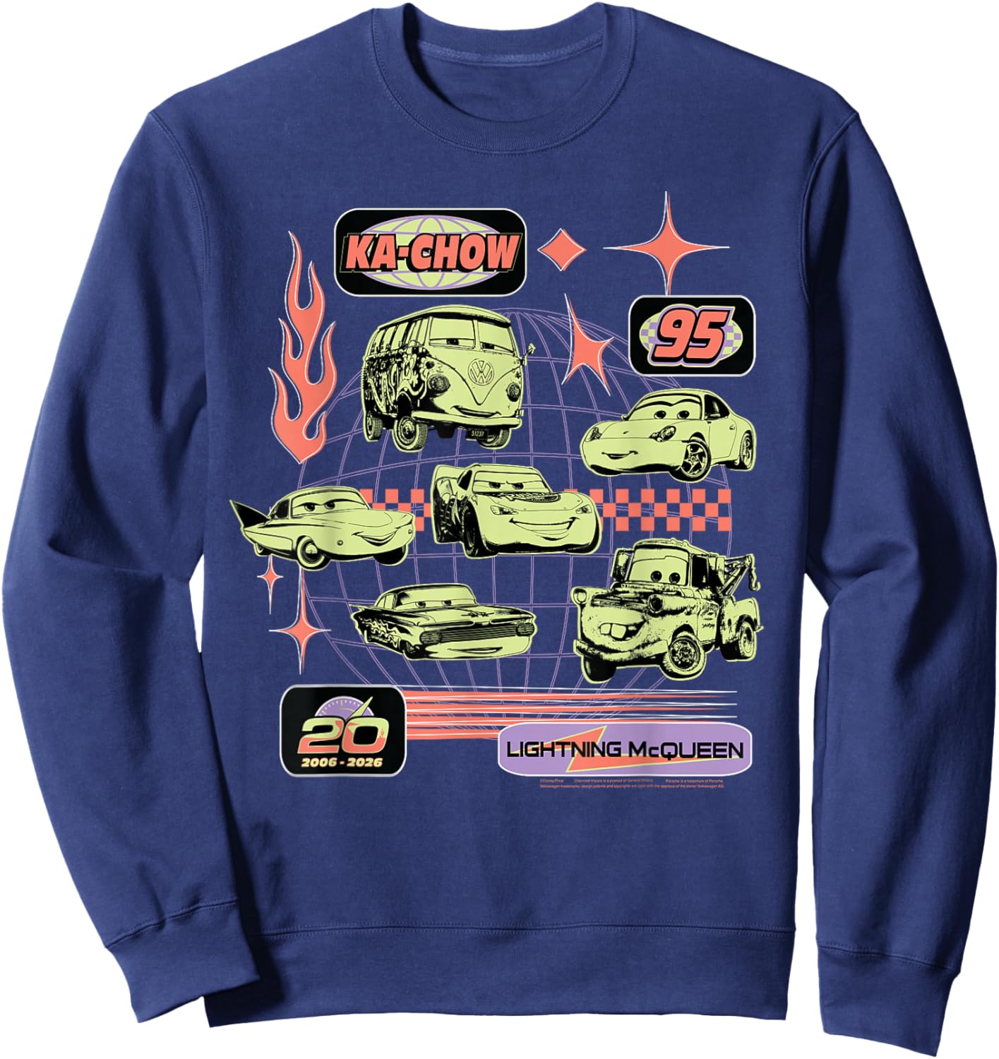 Disney and Pixar's Cars 20th Anniversary Lightning & Friends Sweatshirt - Sweatshirt | Navy
