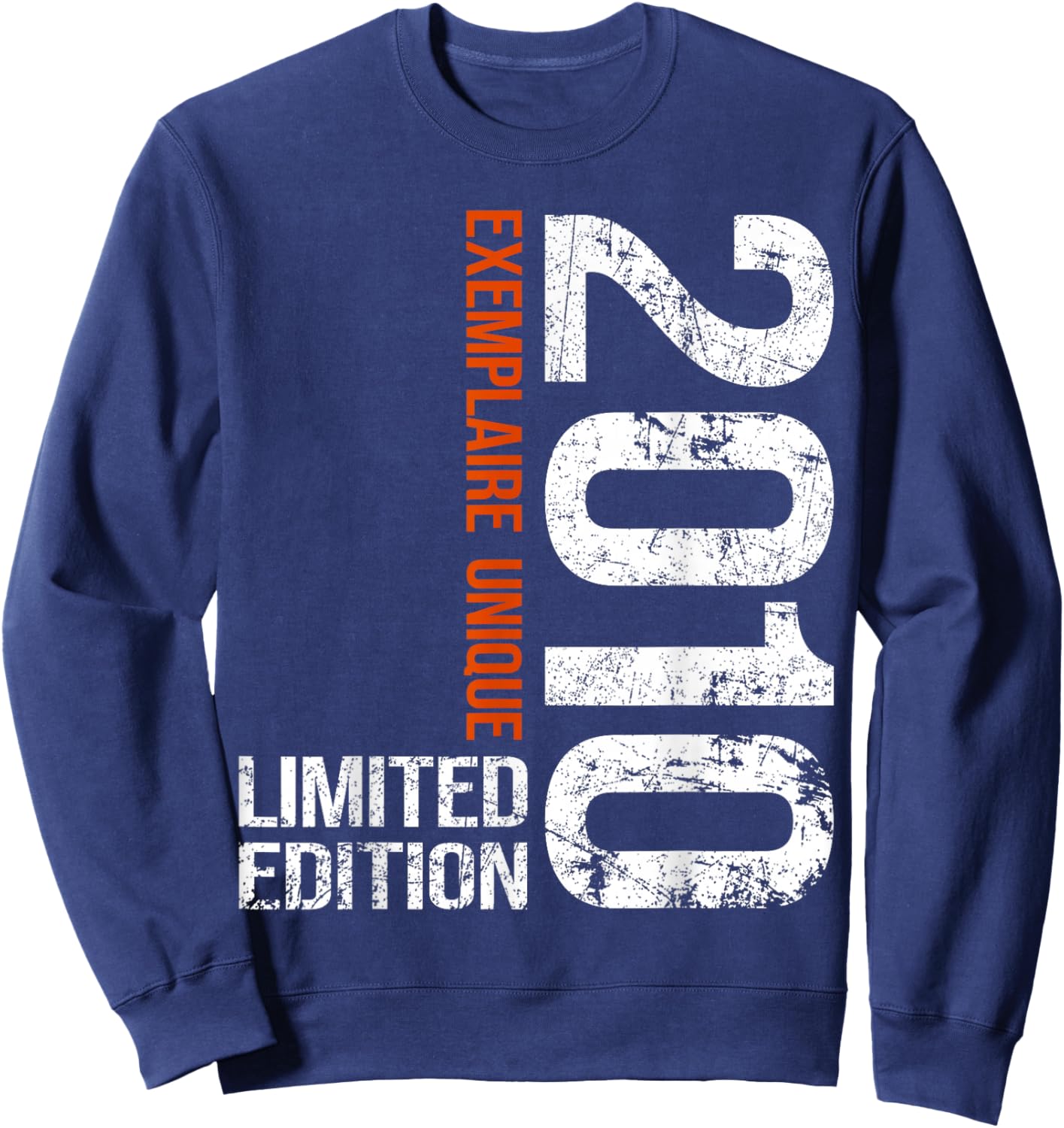 15th Anniversary 2010 Vintage 15 Years Boy and Girl 2010 Sweatshirt - Sweatshirt | Navy