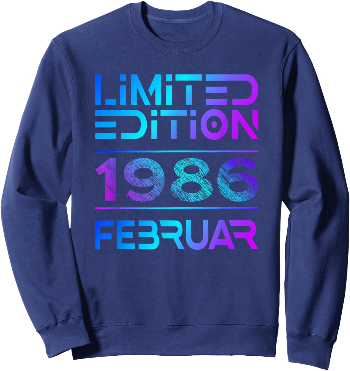 February 1986 Man Woman 40th Birthday Limited Edition Sweatshirt - Sweatshirt | Navy