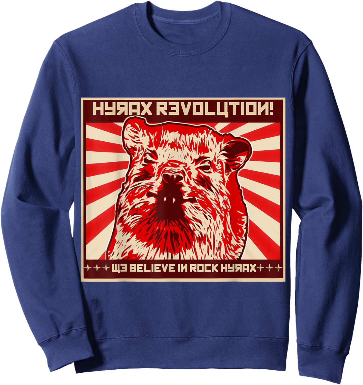 Not an Elephant Rock Hyrax Revolution - Black - Small - -Adults - Short Sleeve - Classic Fit Sweatshirt - Sweatshirt | Navy