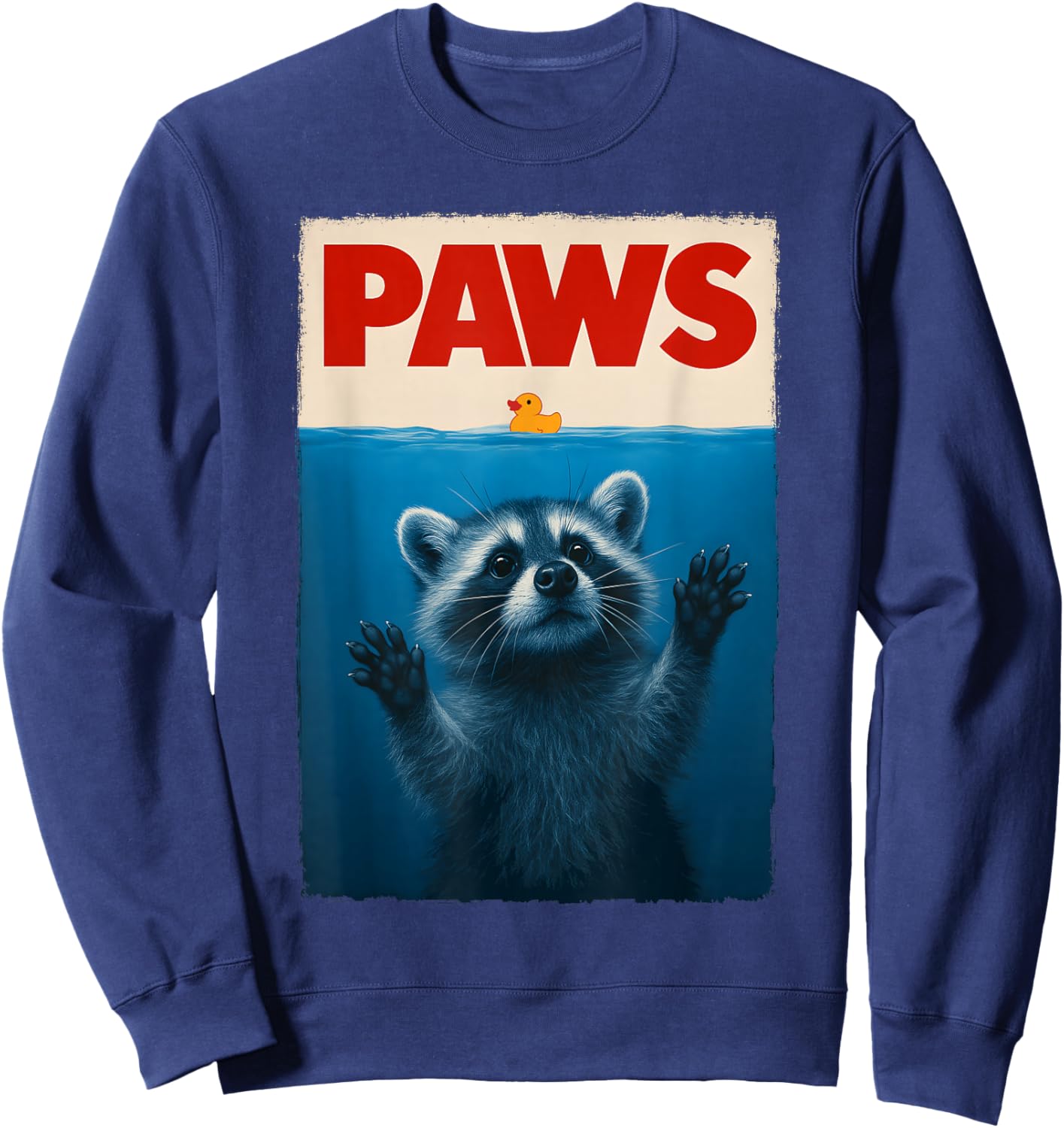 Cute Novelty Men Kids Women Funny Raccoon Sweatshirt - Sweatshirt | Navy