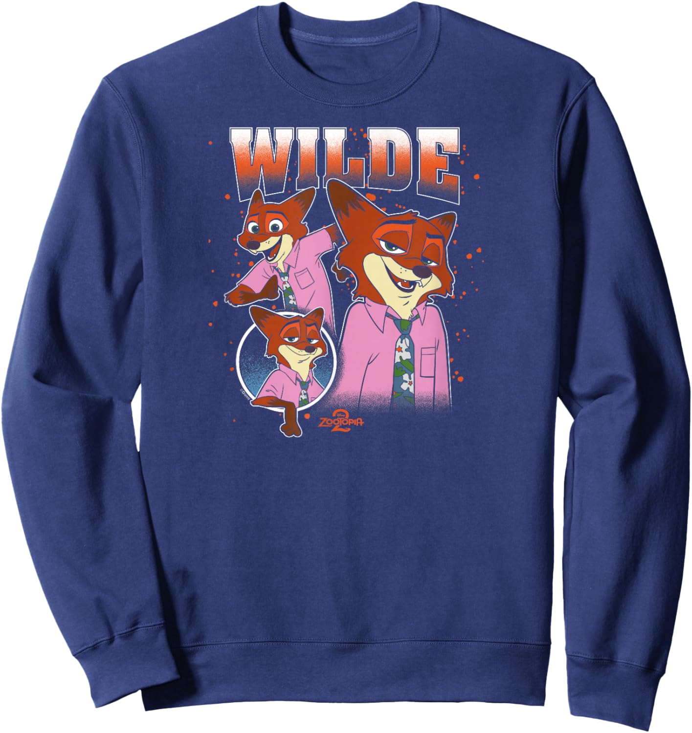 Zootopia 2 - Nick Wilde - Bootleg Sweatshirt - Sweatshirt | Navy