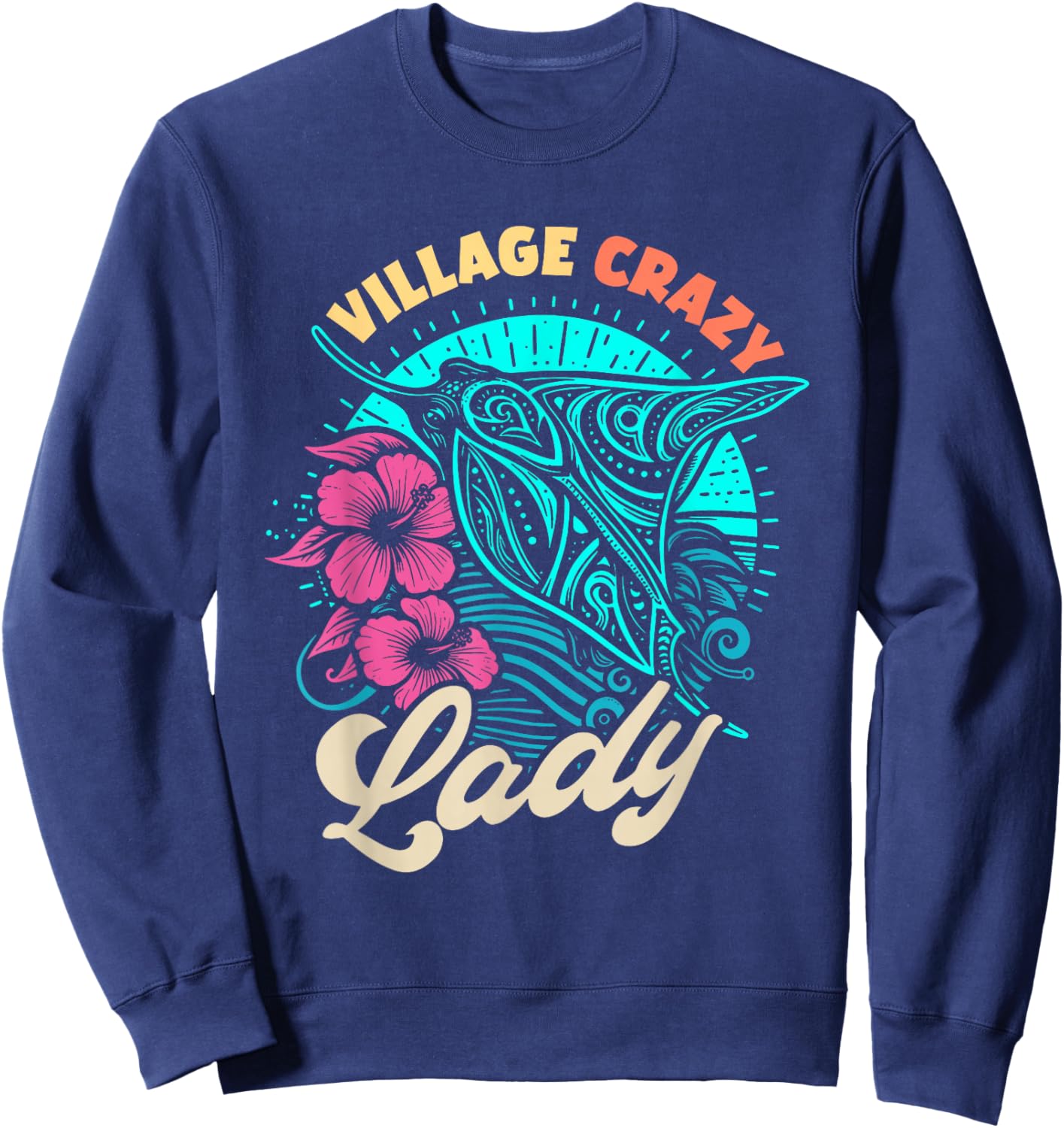 Village Crazy Lady Sweatshirt - Sweatshirt | Navy