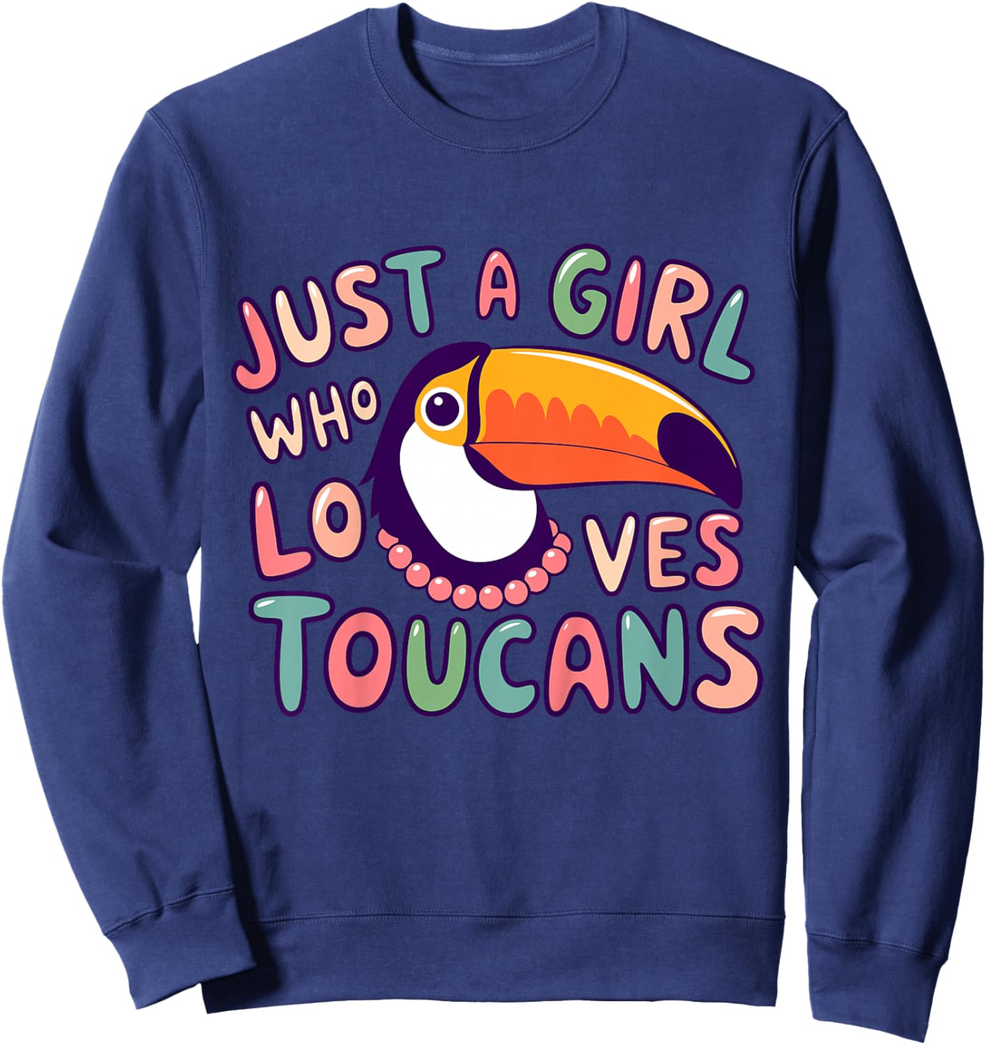 Kids Girl Toucan Kids Sweatshirt - Sweatshirt | Navy