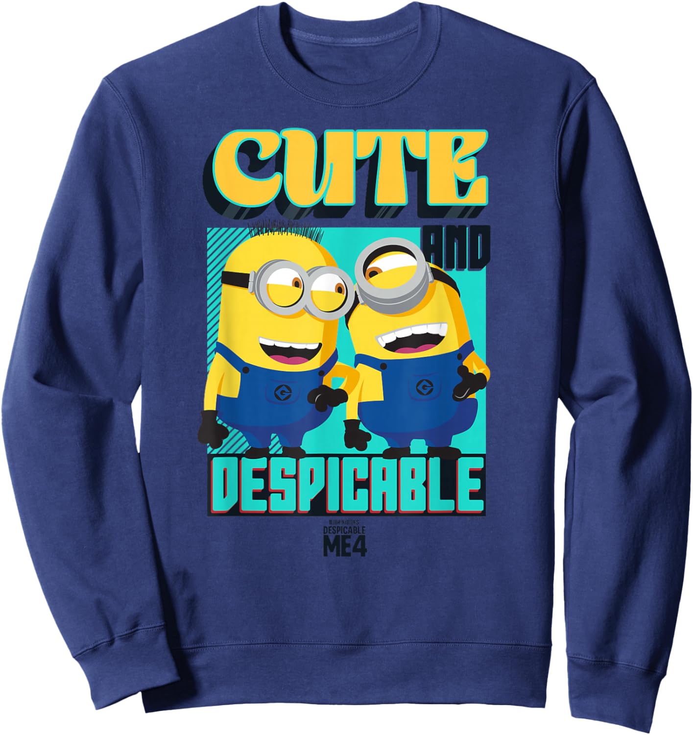 Minions Despicable Me 4 Cute and Despicable Sweatshirt - Sweatshirt | Navy