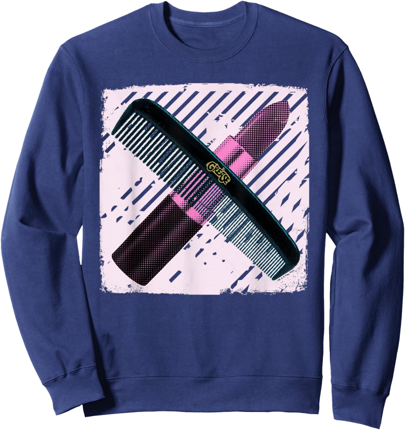 Grease T Birds & Pink Ladies Comb & Lipstick Sweatshirt - Sweatshirt | Navy