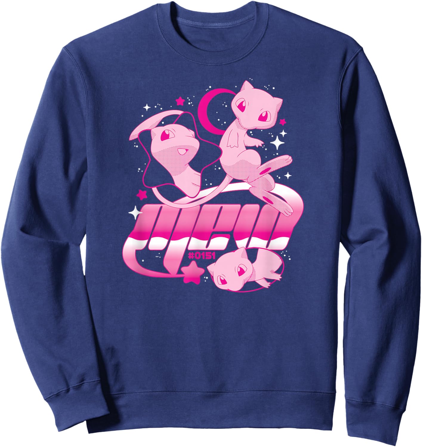 Pokémon - Generation 1 - Y2K Mew Floating Among The Stars Sweatshirt - Sweatshirt | Navy