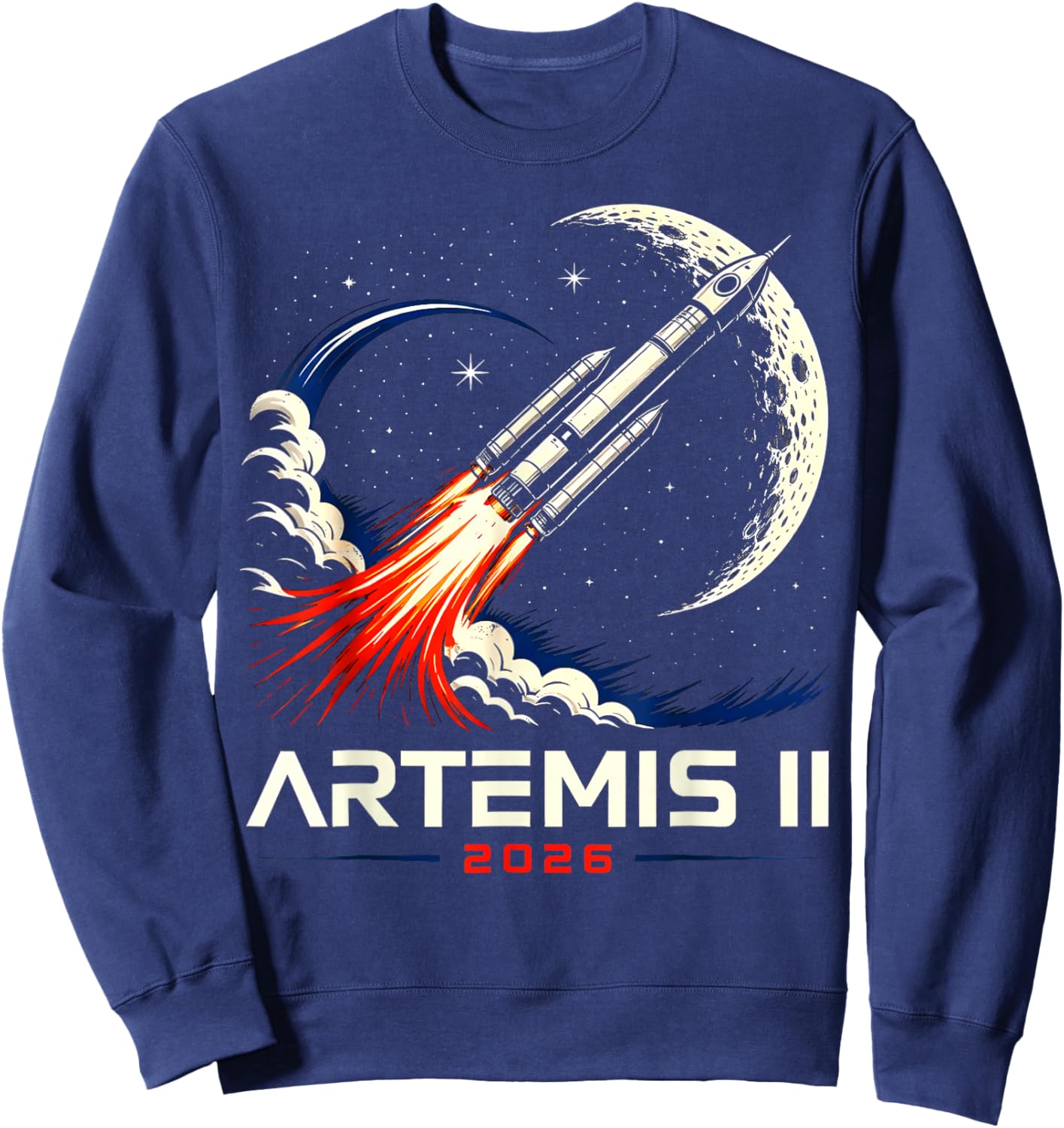 Artemis II Launch to The Moon Space Mission 2026 Sweatshirt - Sweatshirt | Navy