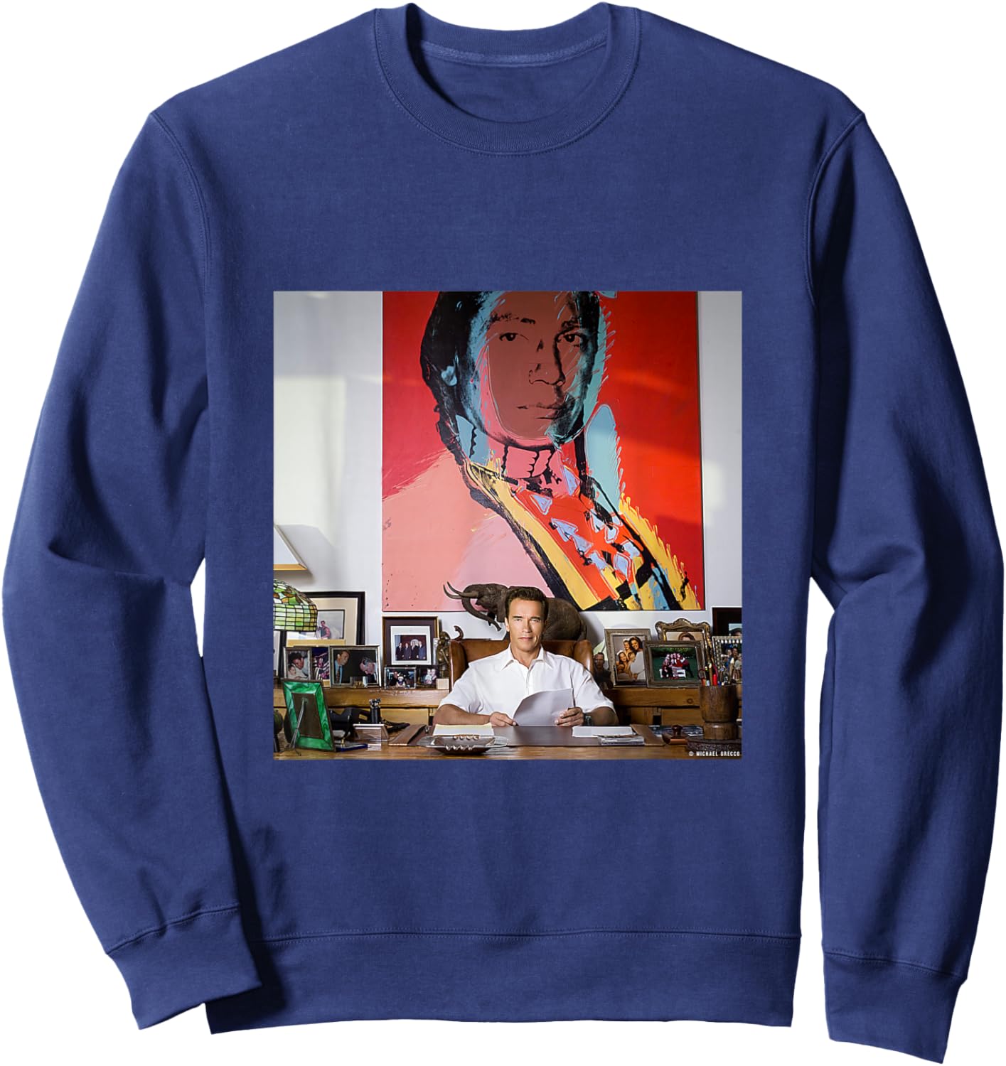 Arnold Schwarzenegger Actor Governor By Michael Grecco Sweatshirt - Sweatshirt | Navy