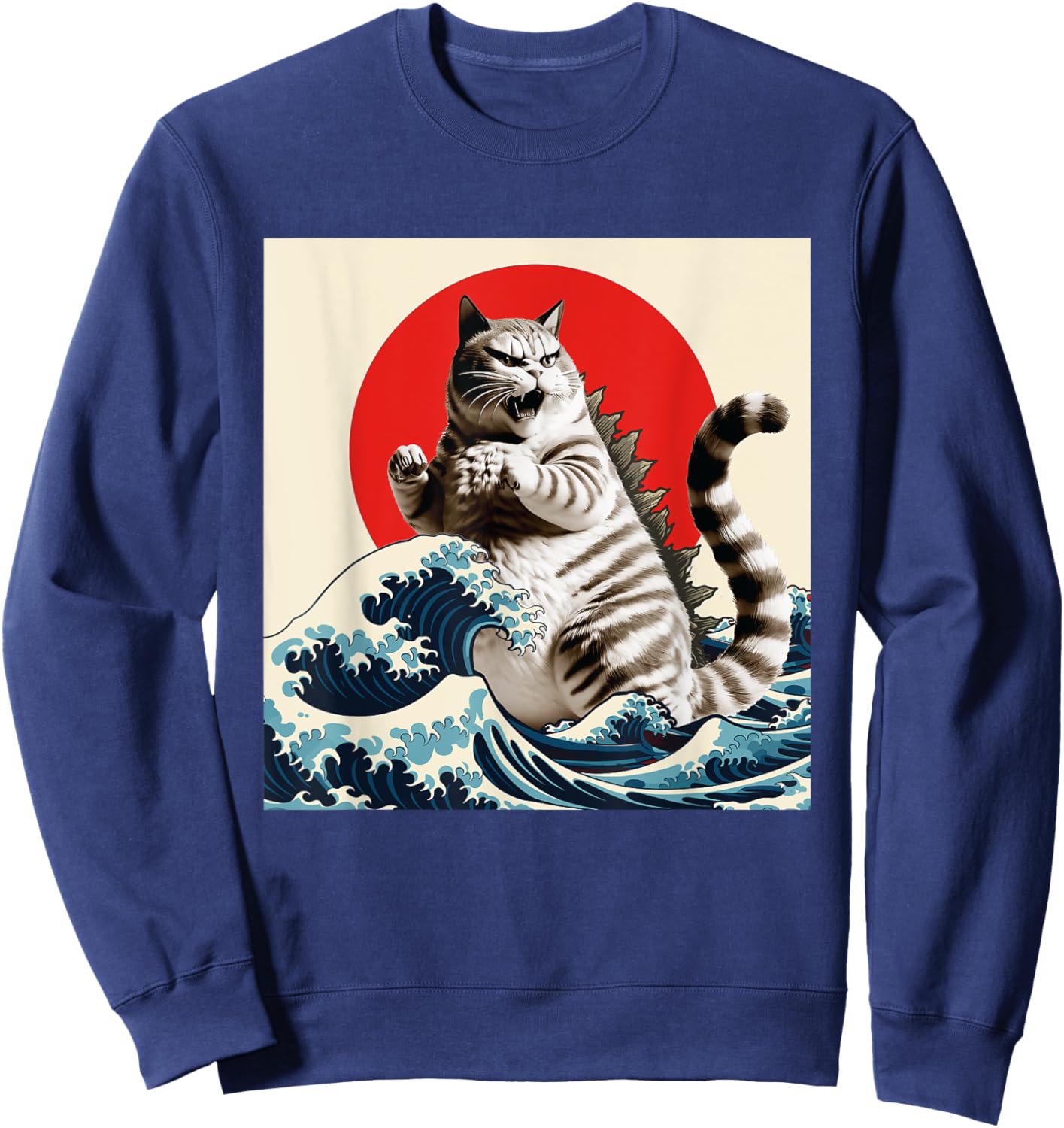 Catzilla - Cat Lover Kitten Owner Kitty Women Girls Kids Sweatshirt - Sweatshirt | Navy
