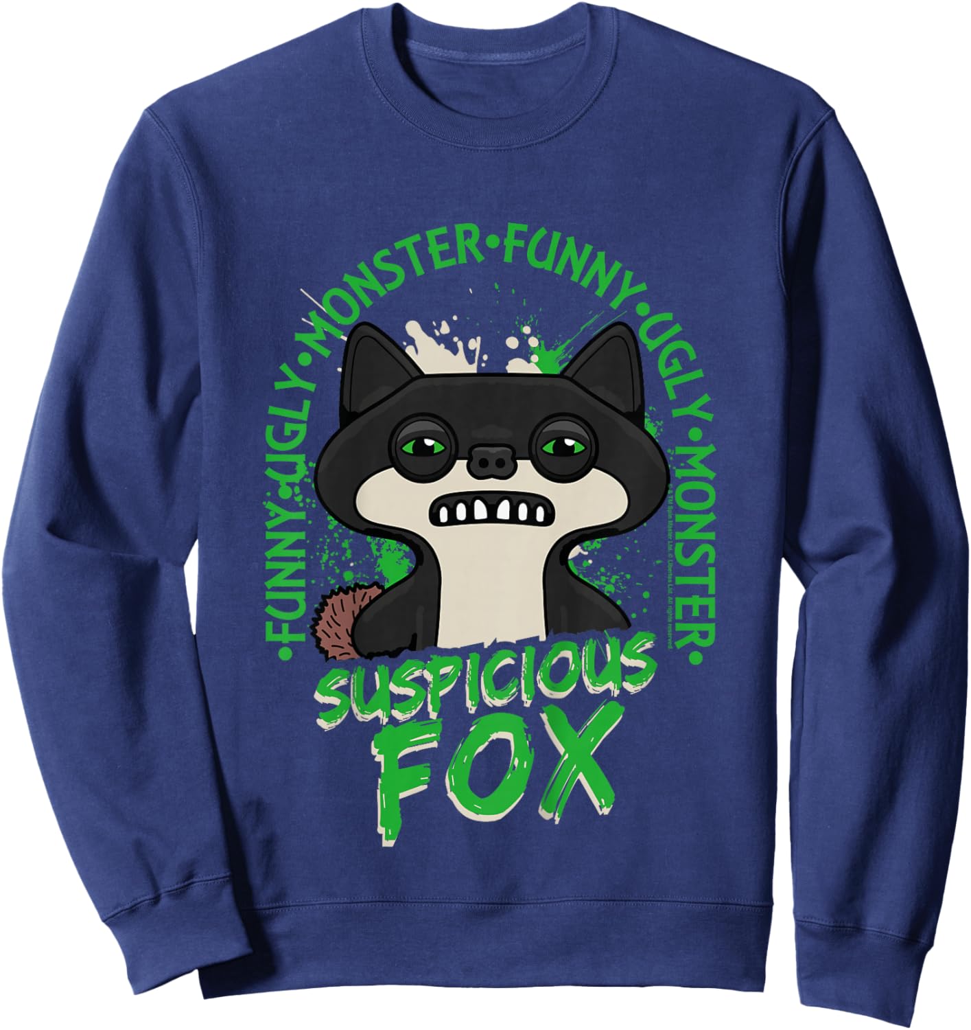 Fuggler Suspicious Fox Originals Monster Kids Sweatshirt - Sweatshirt | Navy