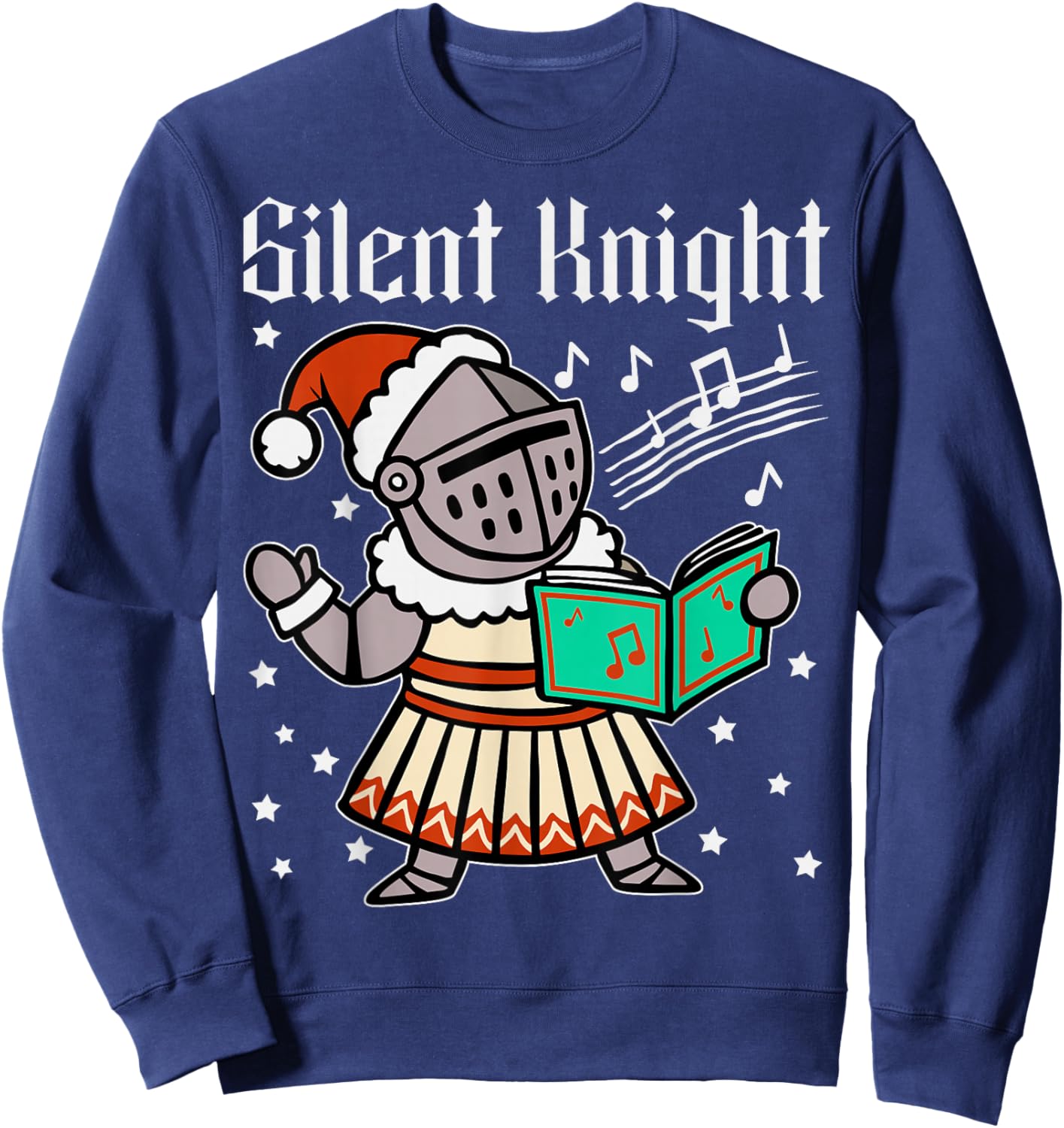 Silent Knight Christmas Medieval Templar Xmas Costume Sweatshirt - Sweatshirt | Navy