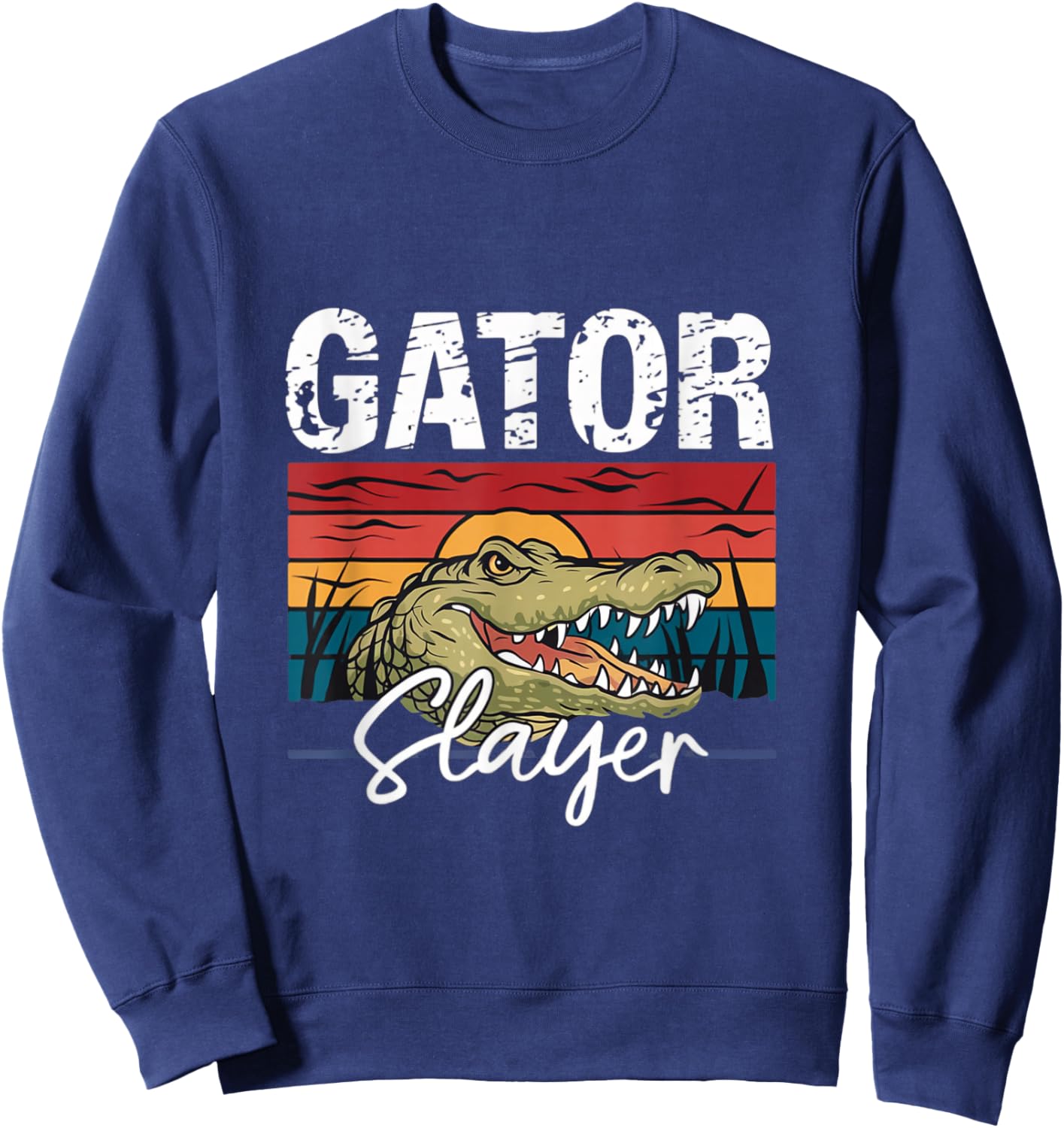Alligator Hunter's Gator Slayer Swamp Puppy Hunter Sweatshirt - Sweatshirt | Navy