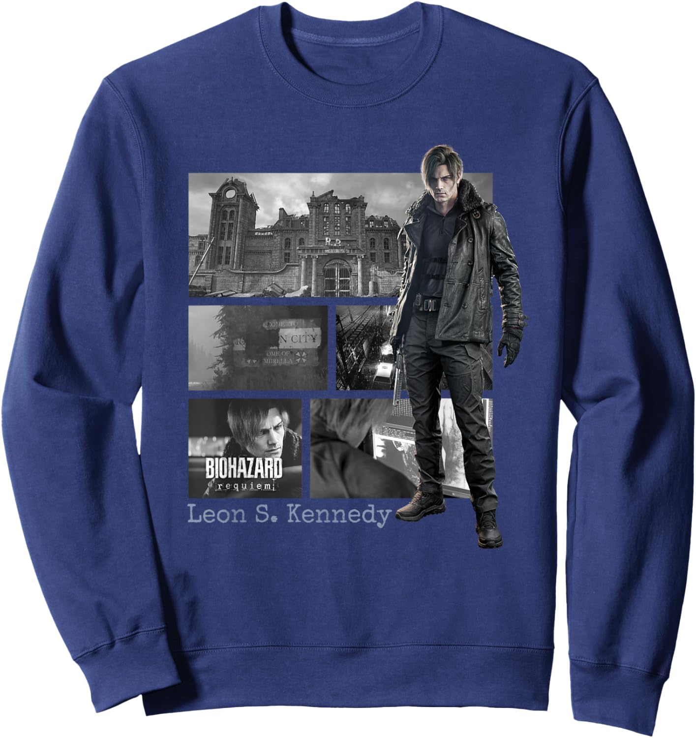 Resident Evil Requiem Leon FP Sweatshirt - Sweatshirt | Navy