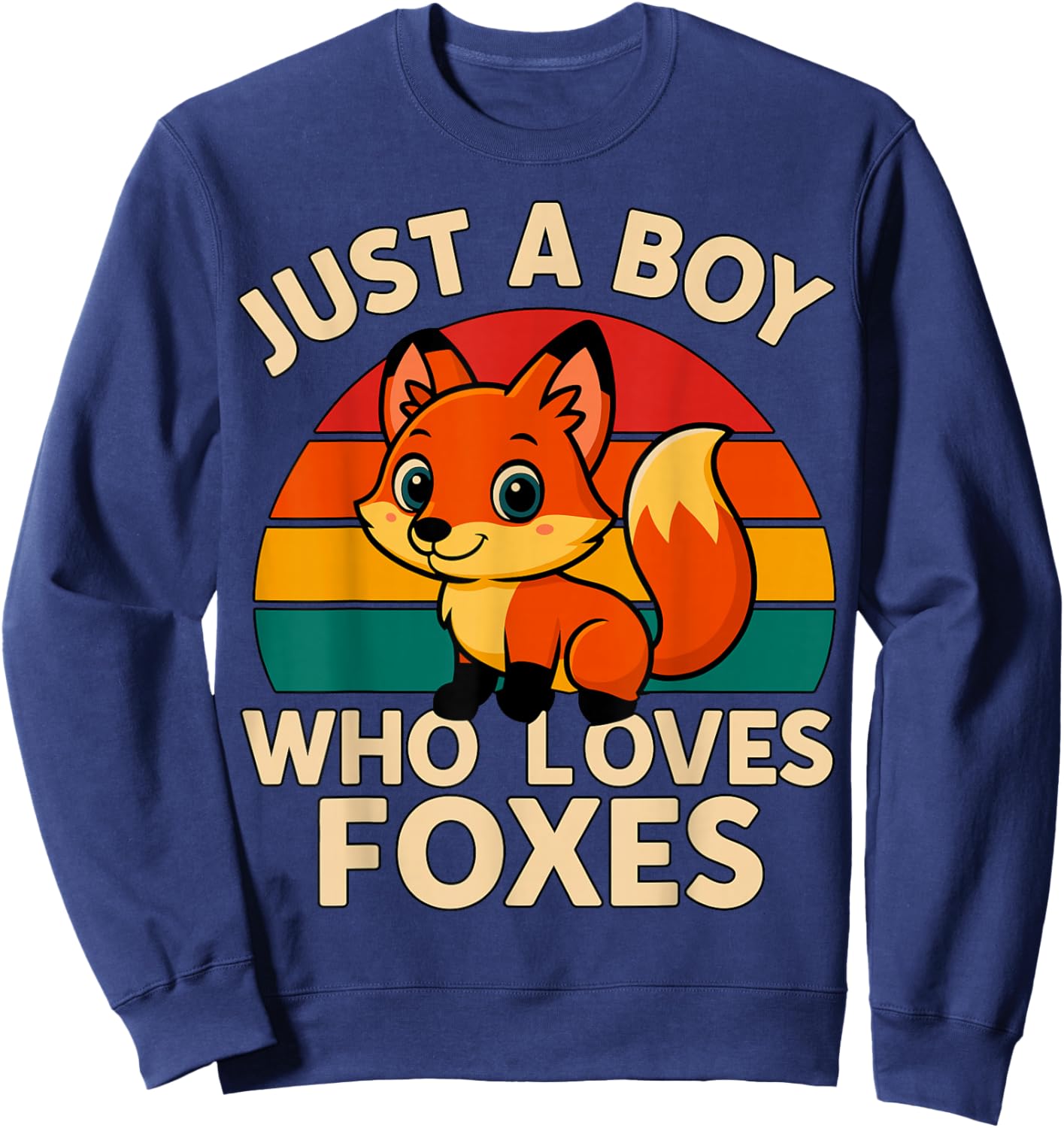 Just a Boy who Loves Foxes Sweatshirt - Sweatshirt | Navy
