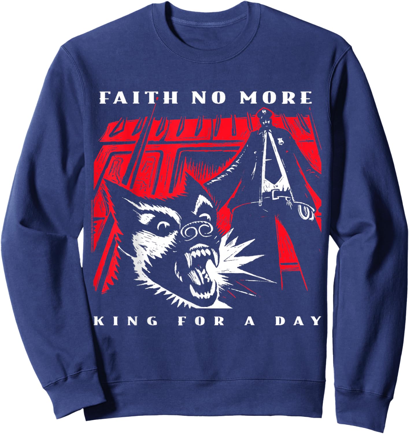 Official Faith No More King for A Day Alternative Metal Band Sweatshirt - Sweatshirt | Navy