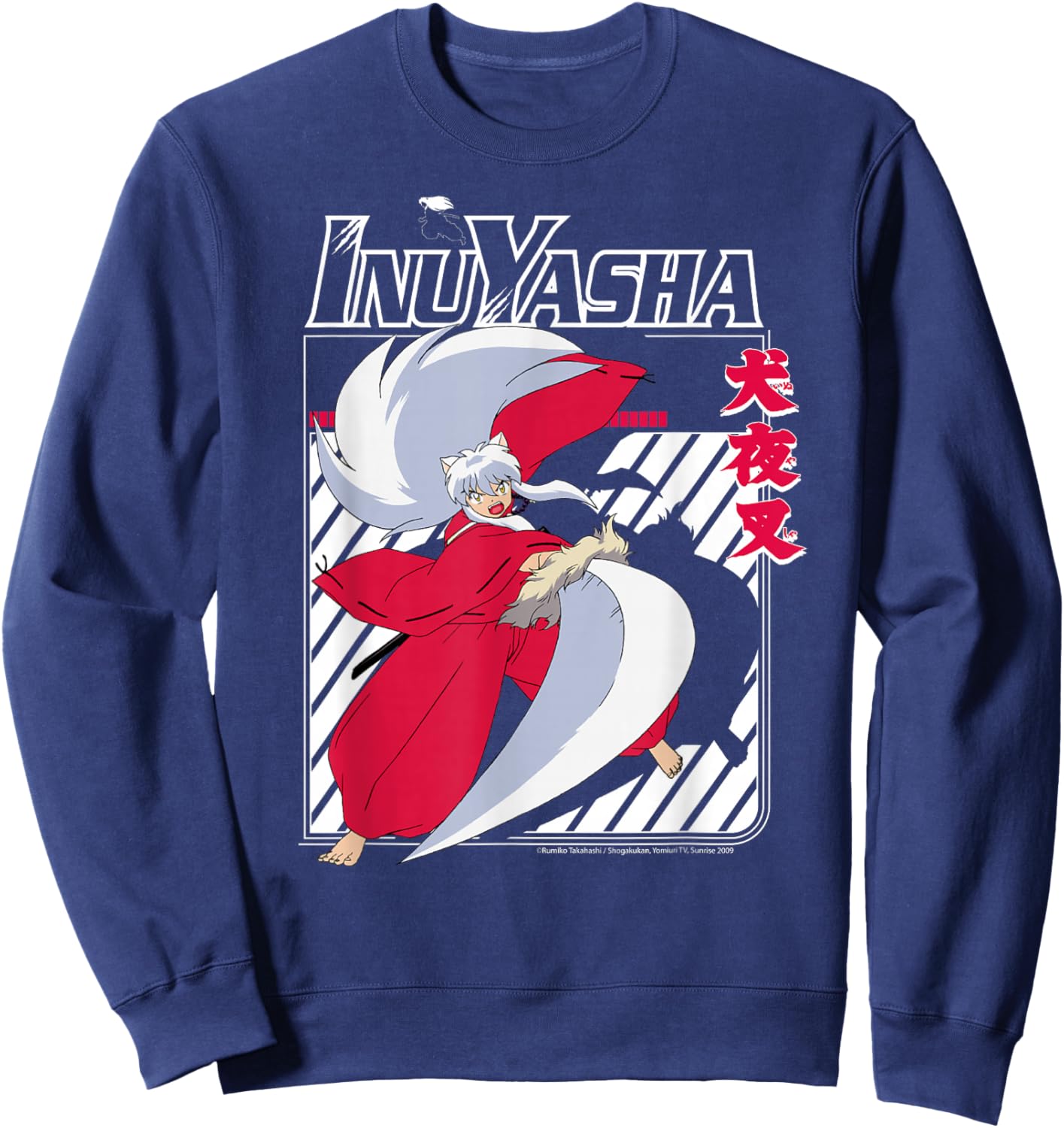 Inuyasha Dynamic Sword Slash Sweatshirt - Sweatshirt | Navy