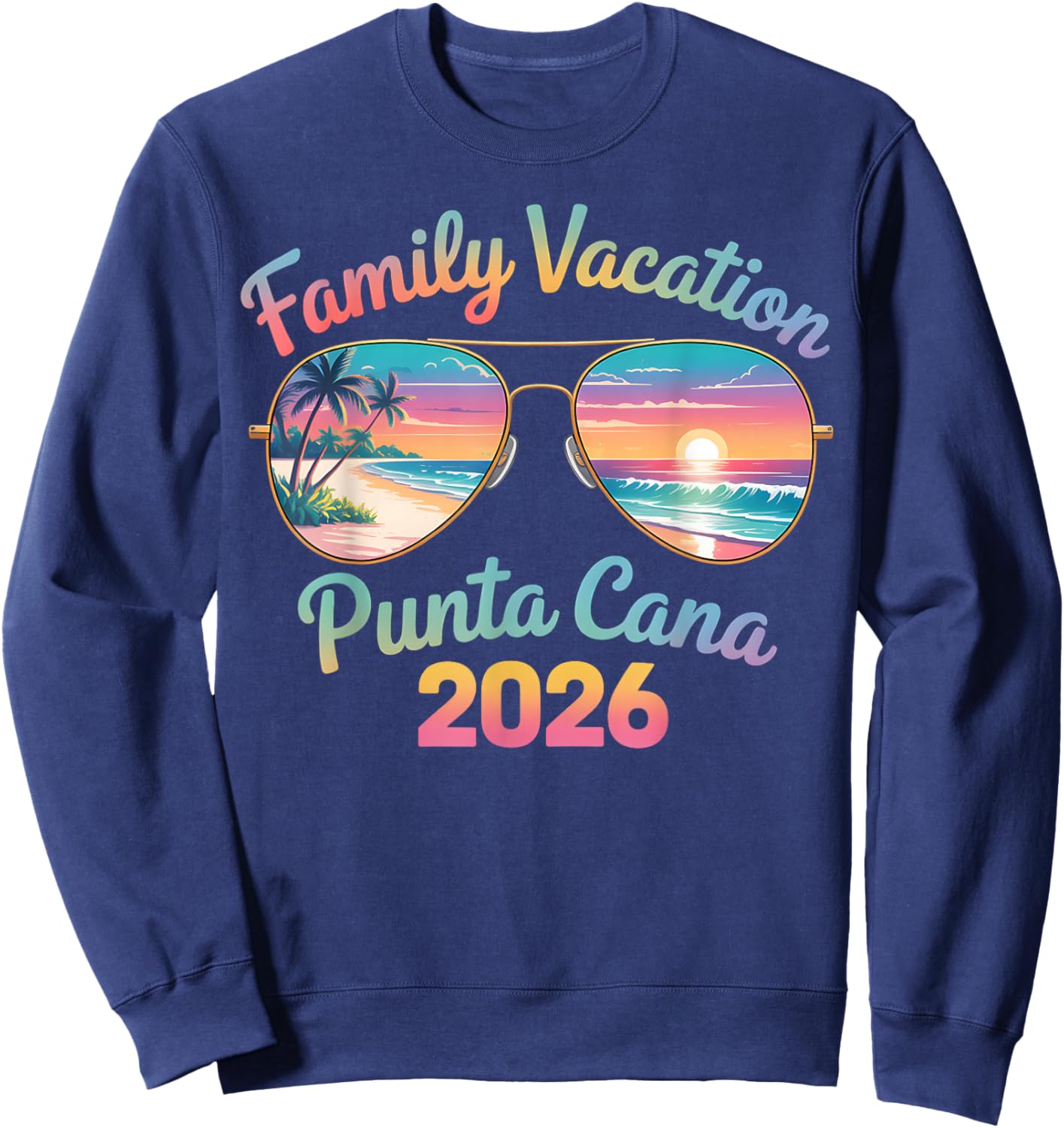 Punta Cana 2026 Family Vacation Matching Beach Trip Sweatshirt - Sweatshirt | Navy