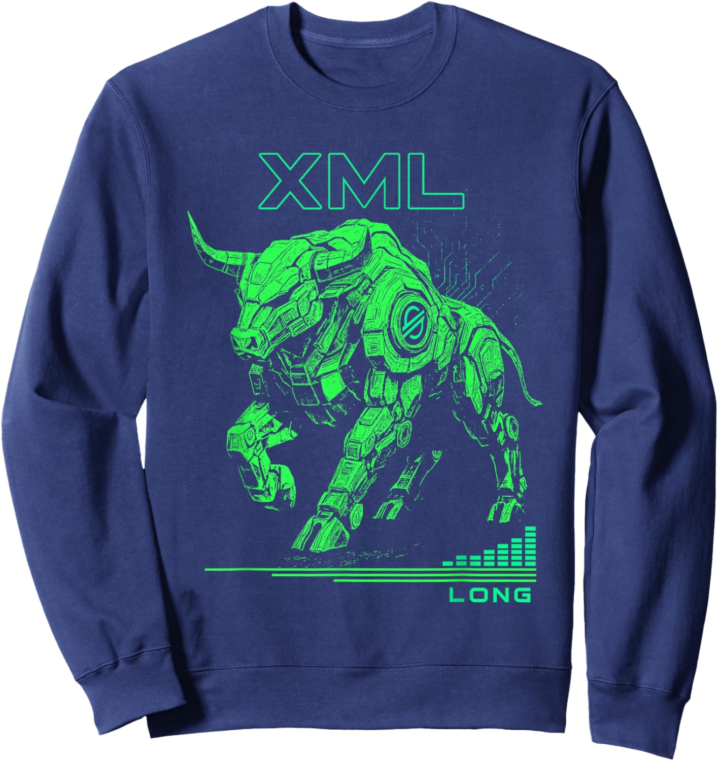 XML Stellar Lumens Long Trade Crypto Bullrun Signal Sweatshirt - Sweatshirt | Navy