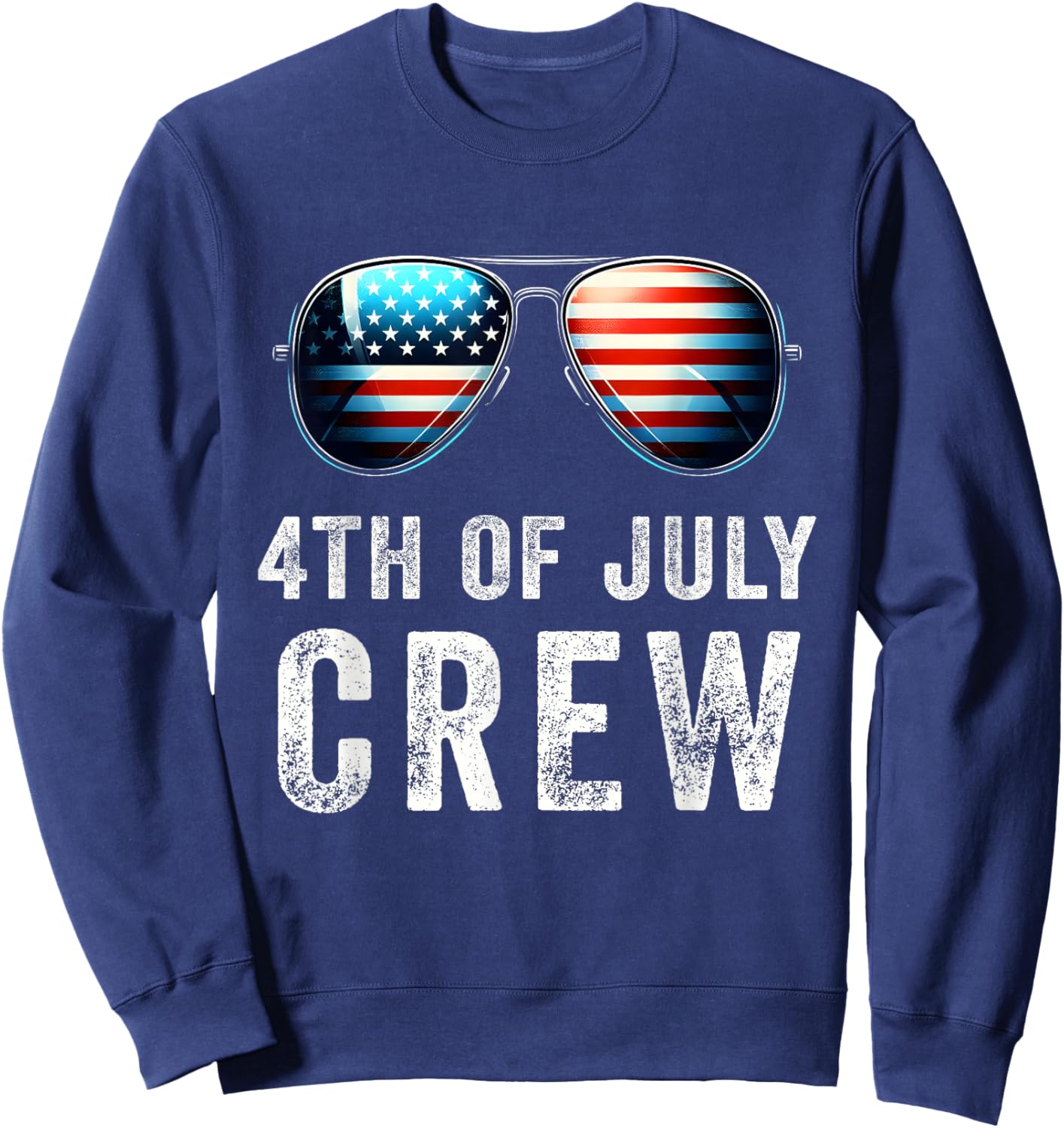 4th of July Crew Matching Family Outfits Men Women Kids Fun Sweatshirt - Sweatshirt | Navy
