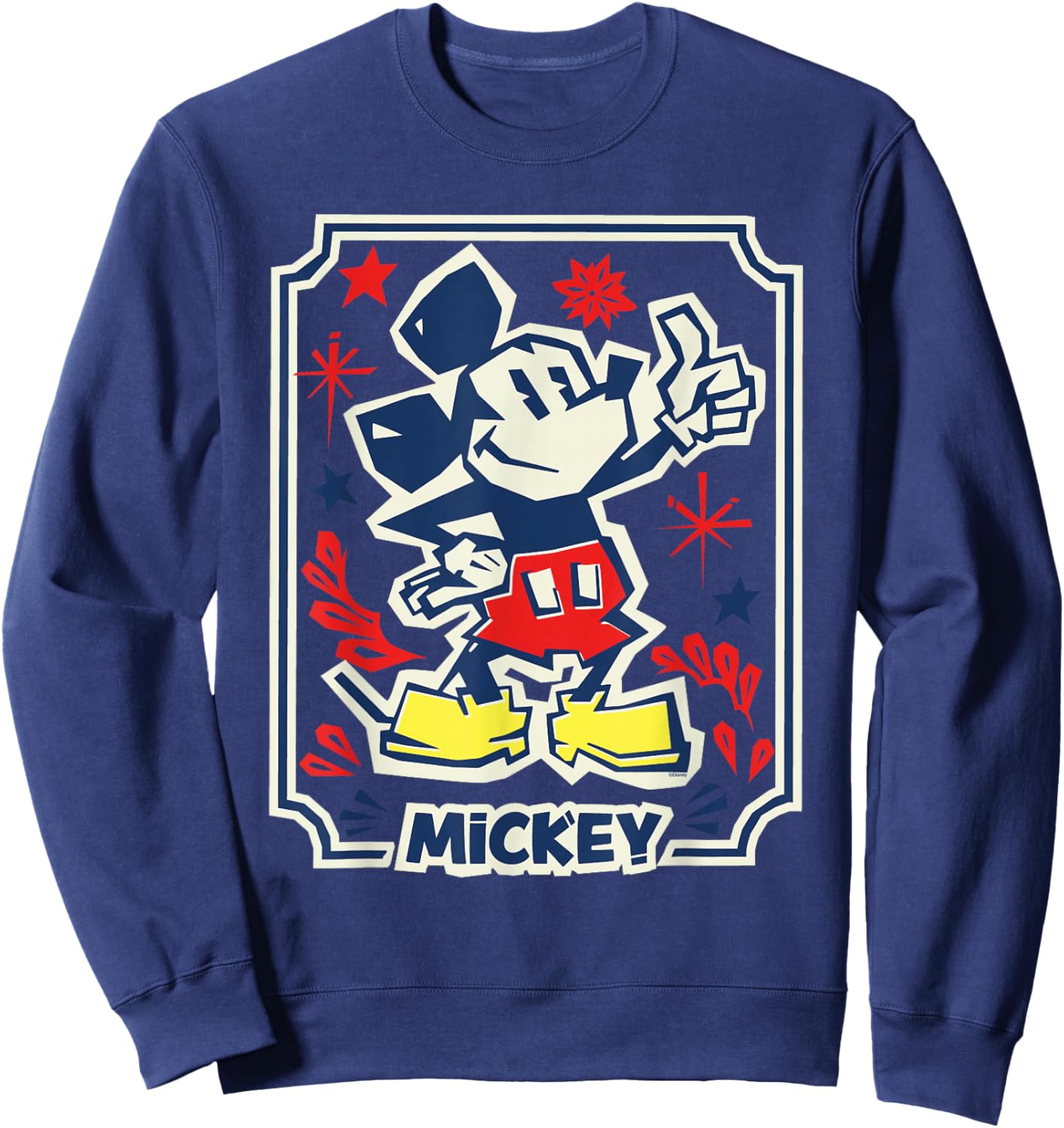 Disney Mickey Mouse Fiesta Papel Picado Style Mexican Art Sweatshirt - Sweatshirt | Navy