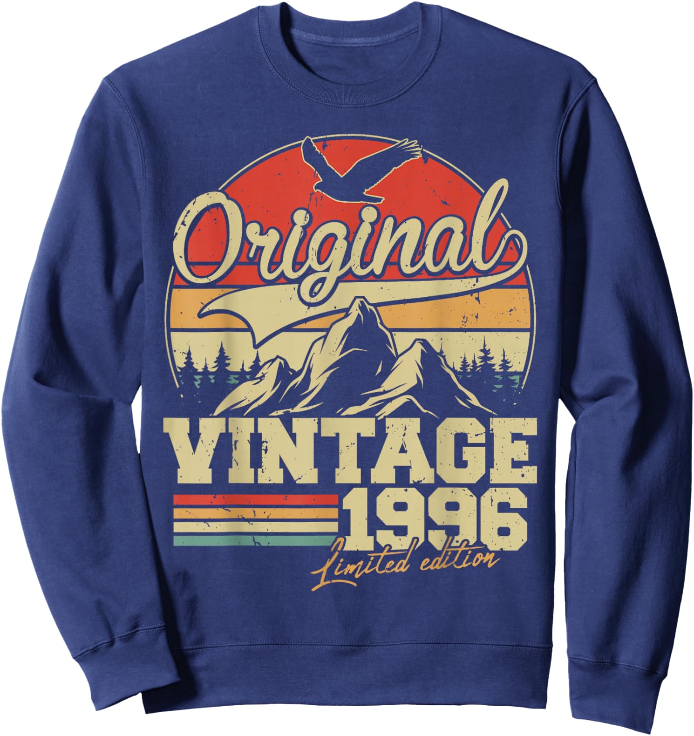 Original 1996 Vintage Birthday 30 Years Men and Women Sweatshirt - Sweatshirt | Navy