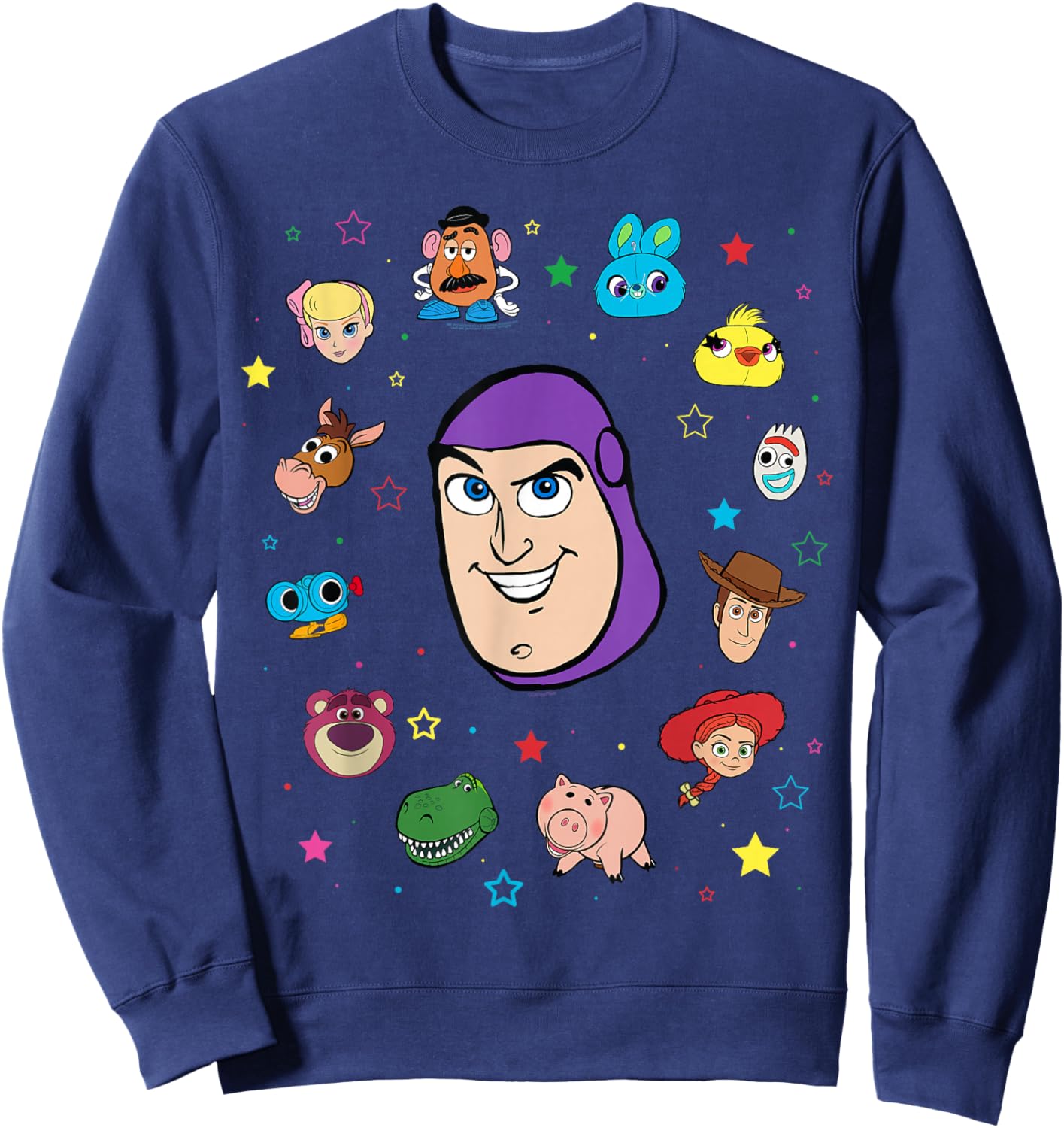 Disney and Pixar's Toy Story Buzz Lightyear Big Face Collage Sweatshirt - Sweatshirt | Navy