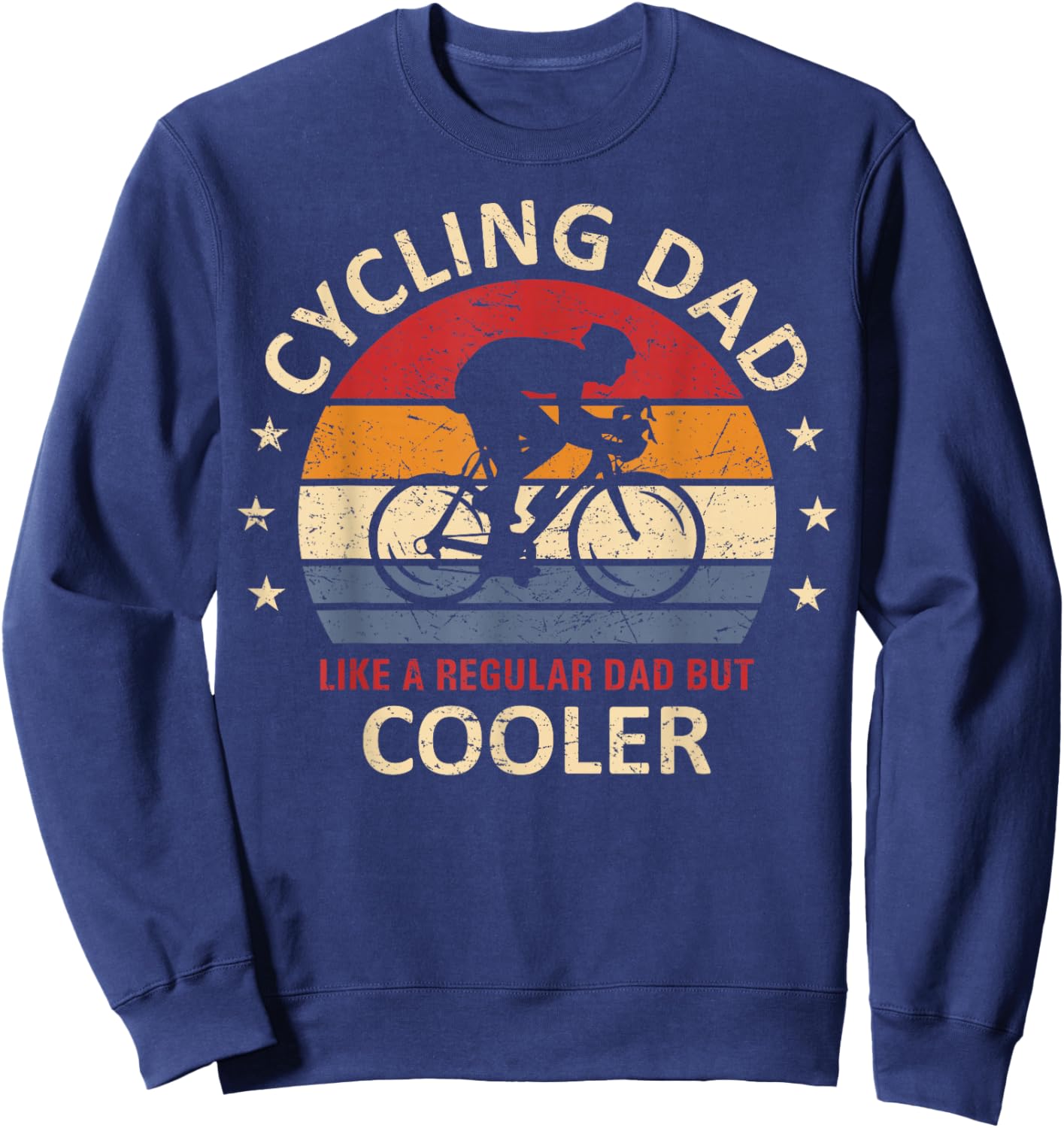 Radfahrer Papa Wie EIN Normaler Vater Nur Cooler Cycling Sweatshirt - Sweatshirt | Navy