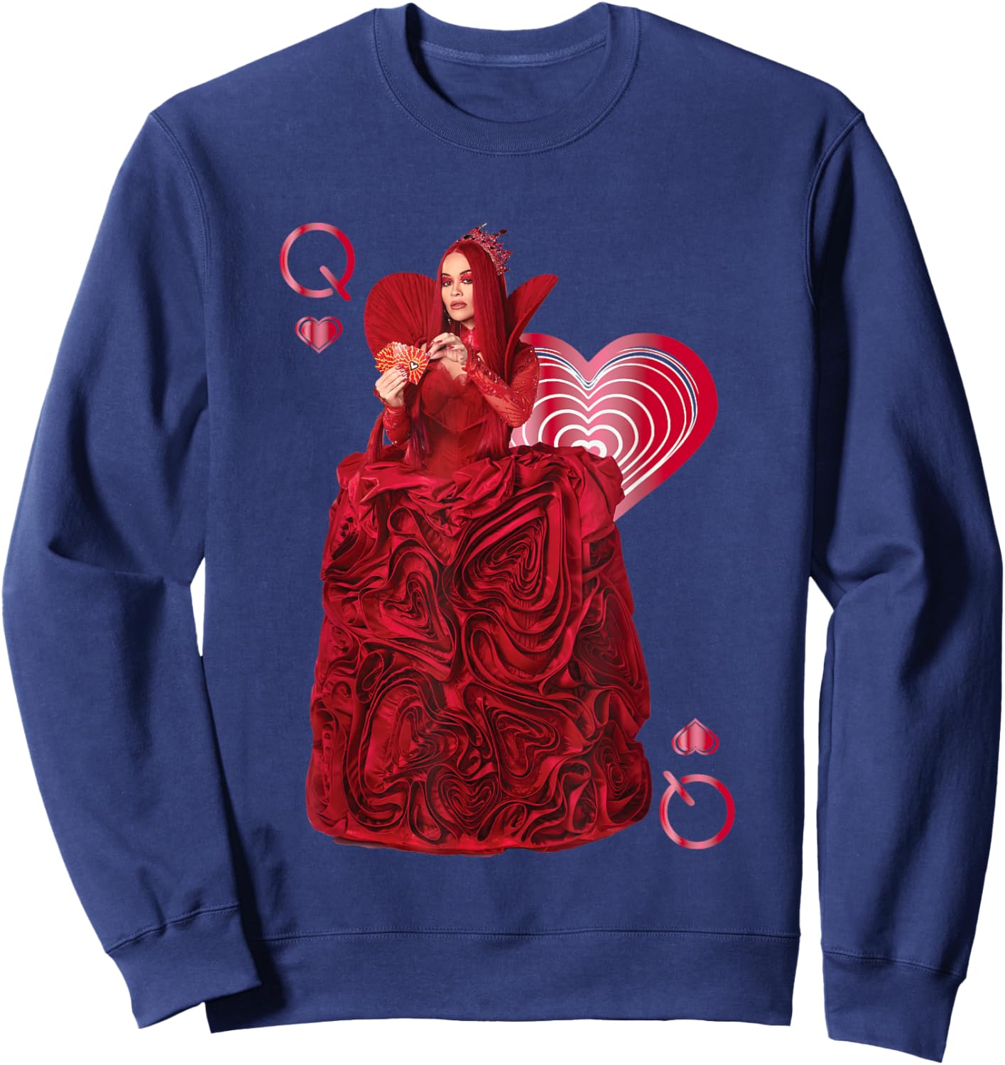 Disney Descendants: The Rise of Red Queen of Hearts Portrait Sweatshirt - Sweatshirt | Navy