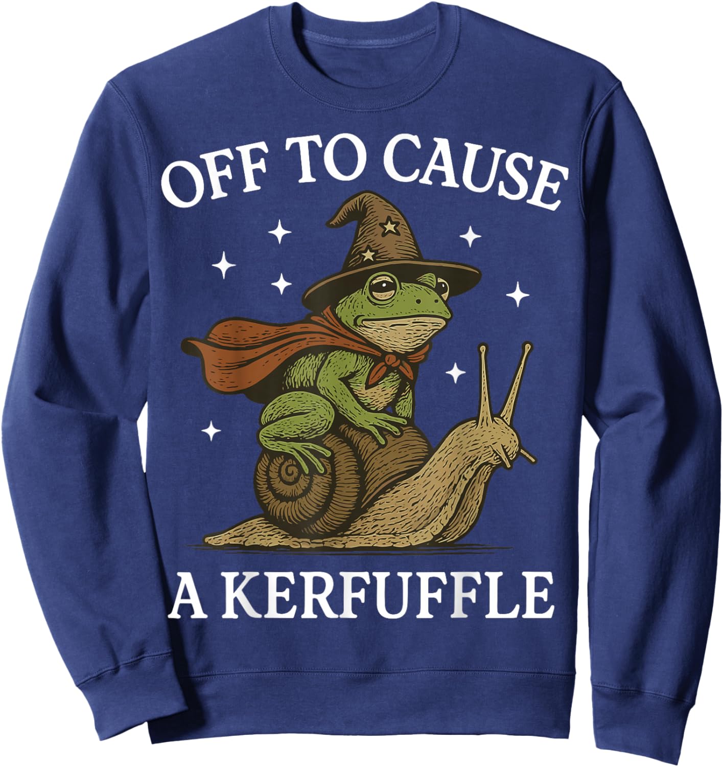 Off to Cause A Kerfuffle Frog Sweatshirt - Sweatshirt | Navy