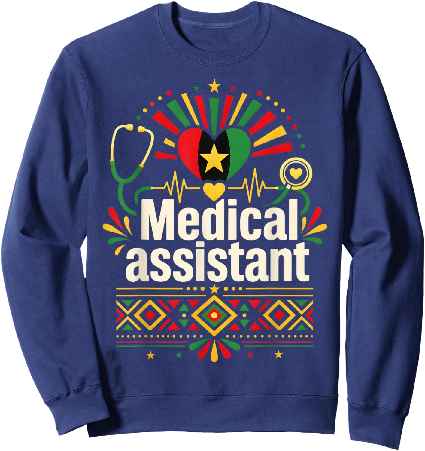 Medical Assistant Juneteenth MA Sweatshirt - Sweatshirt | Navy