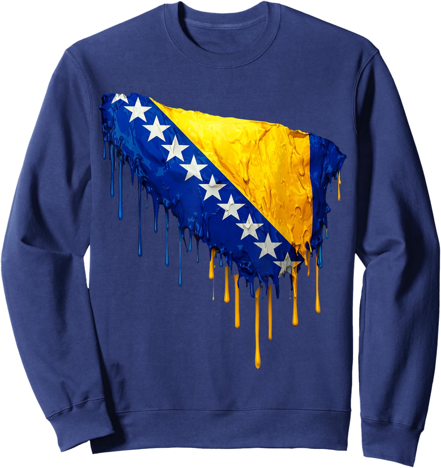 Bosnia and Herzegovina Flag Sweatshirt - Sweatshirt | Navy