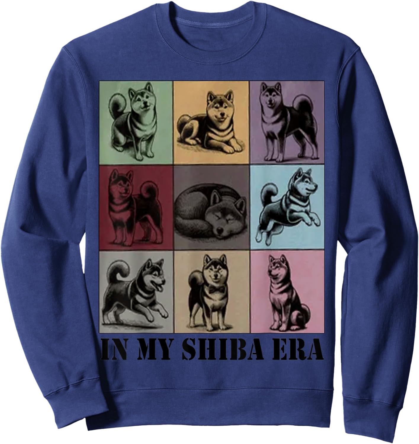 funny Shiba Dog Quote In My Shiba Inu Era Cool Dog Mom Love Men Women Sweatshirt - Sweatshirt | Navy