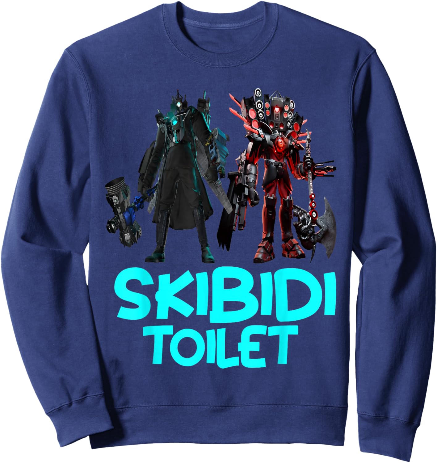 Birthday Boy Gifts for Kids, Adults Skibidi toilet Sweatshirt - Sweatshirt | Navy