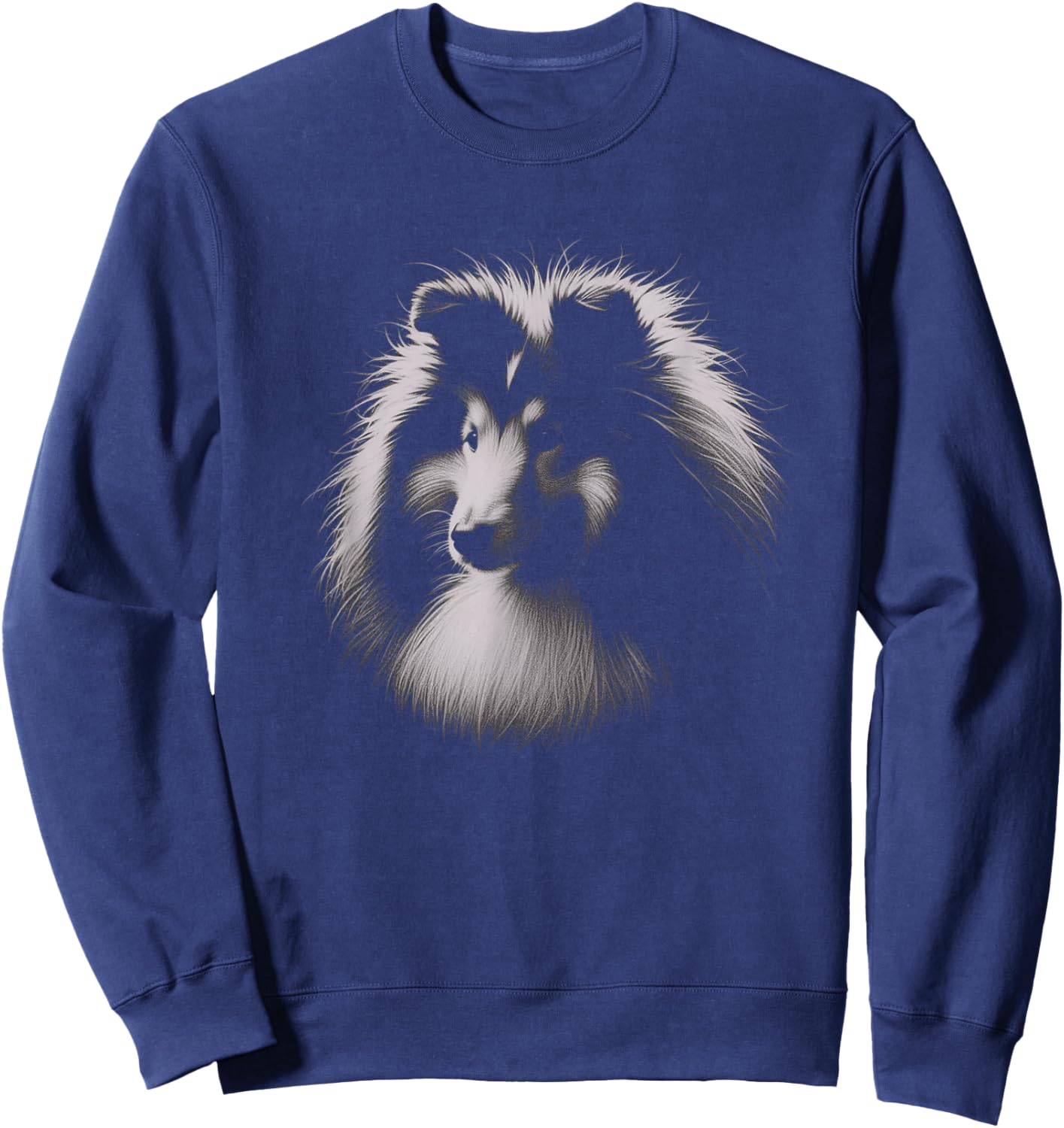 Shetland Sheepdog Drawing Art Design Sweatshirt - Sweatshirt | Navy