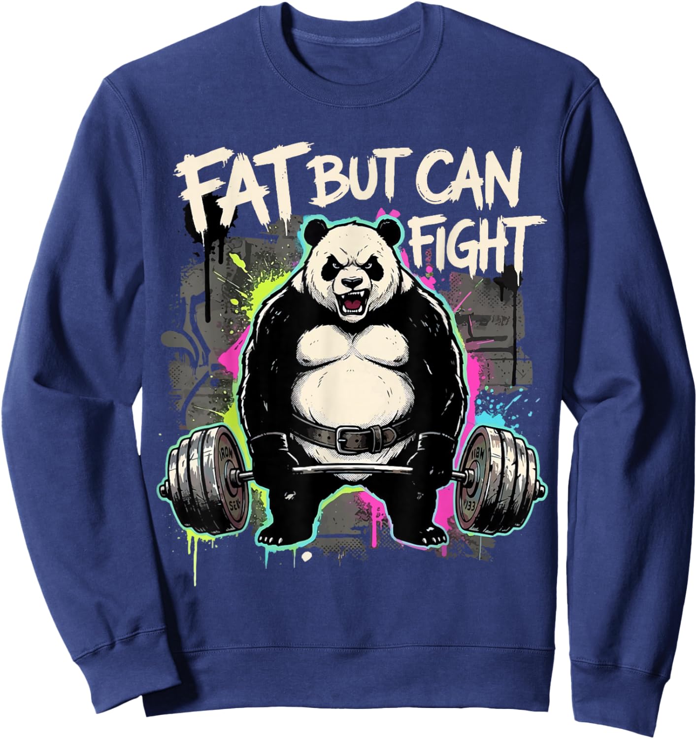 Fat But Can Fight Sweatshirt - Sweatshirt | Navy