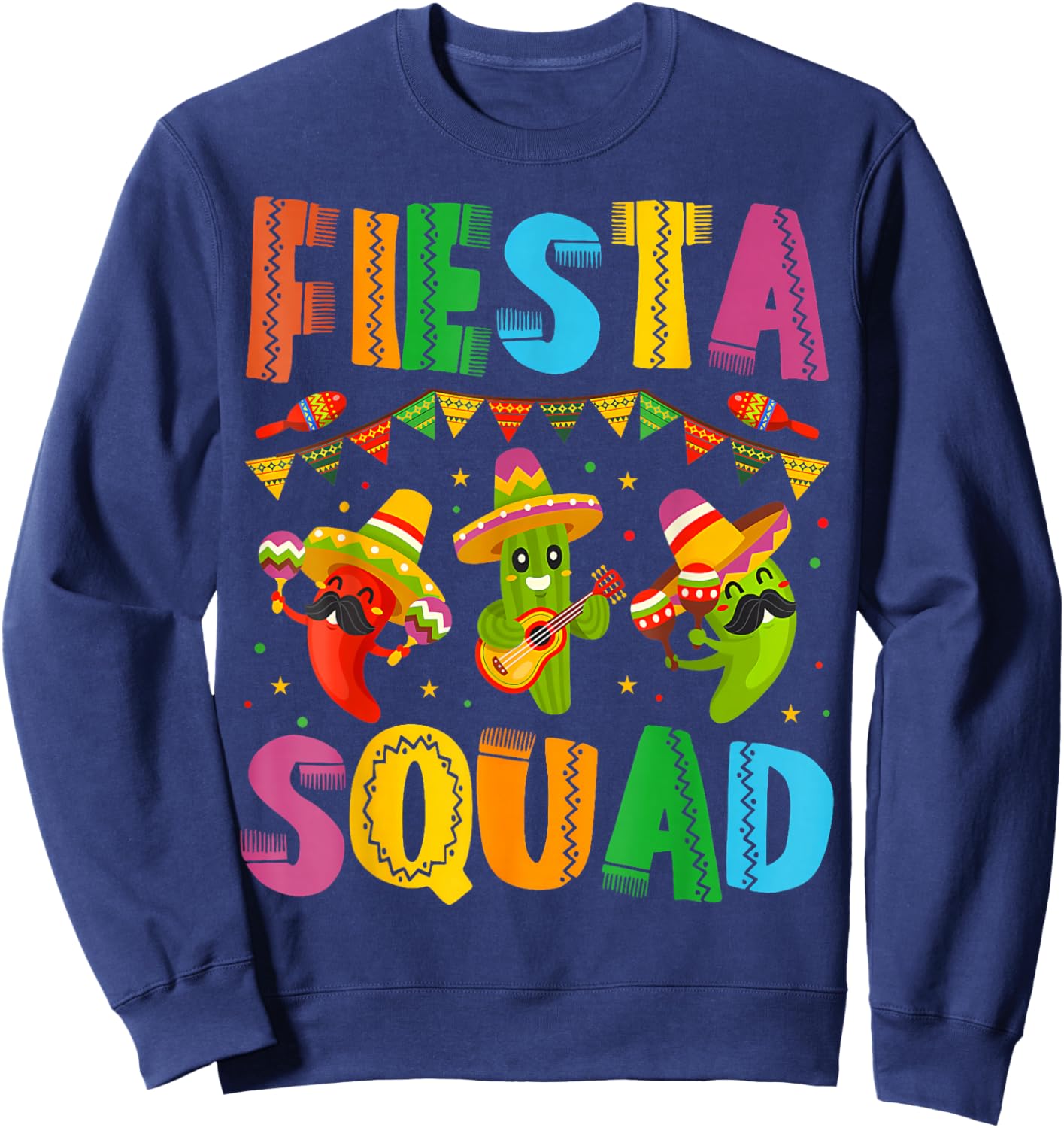 Fiesta Squad Cinco De Mayo Women & Kids Sweatshirt - Sweatshirt | Navy