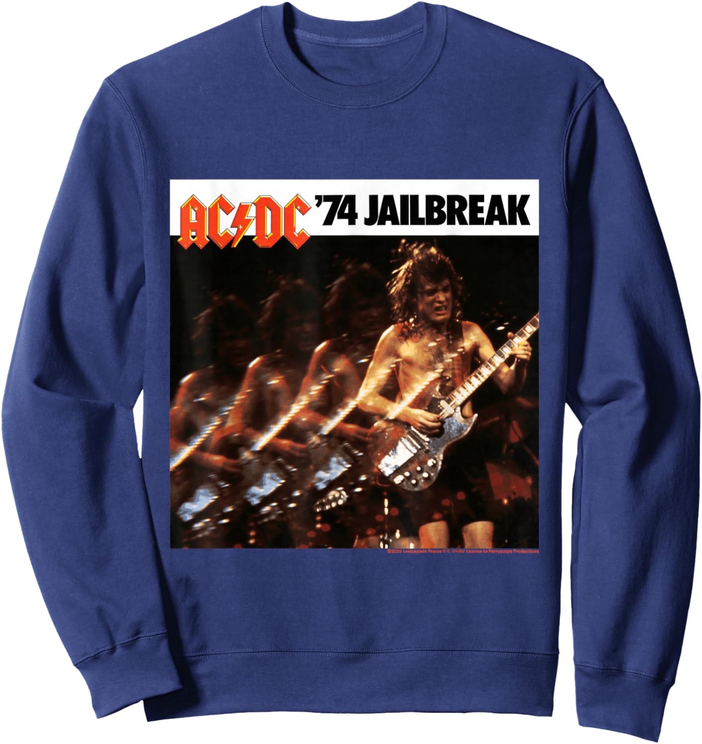AC/DC '74 Music Band Jailbreak Concert Ambiance Sweatshirt - Sweatshirt | Navy