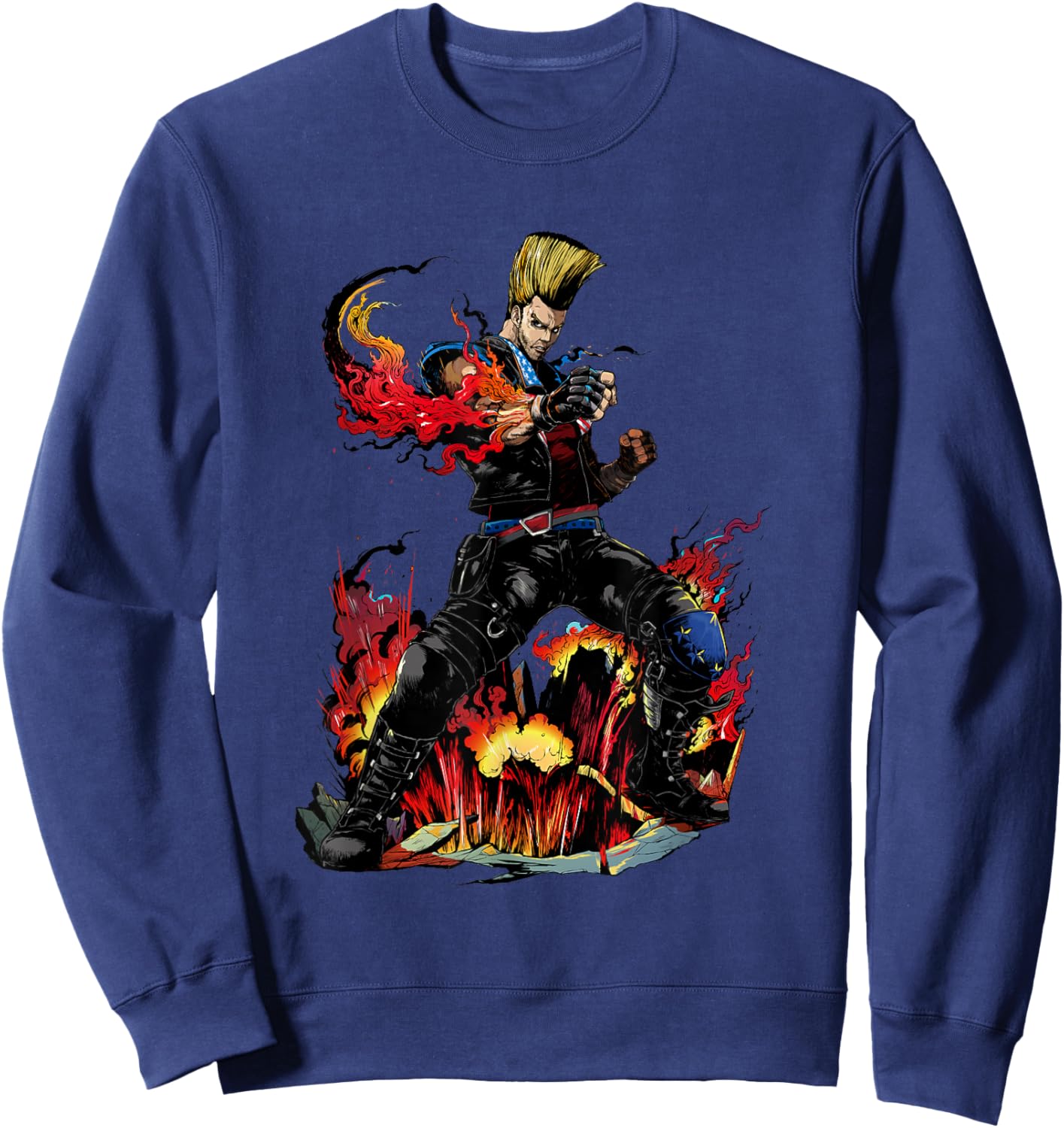 Bandai Namco Entertainment Inc. TEKKEN7 PAUL 002 , Small, Black Sweatshirt - Sweatshirt | Navy