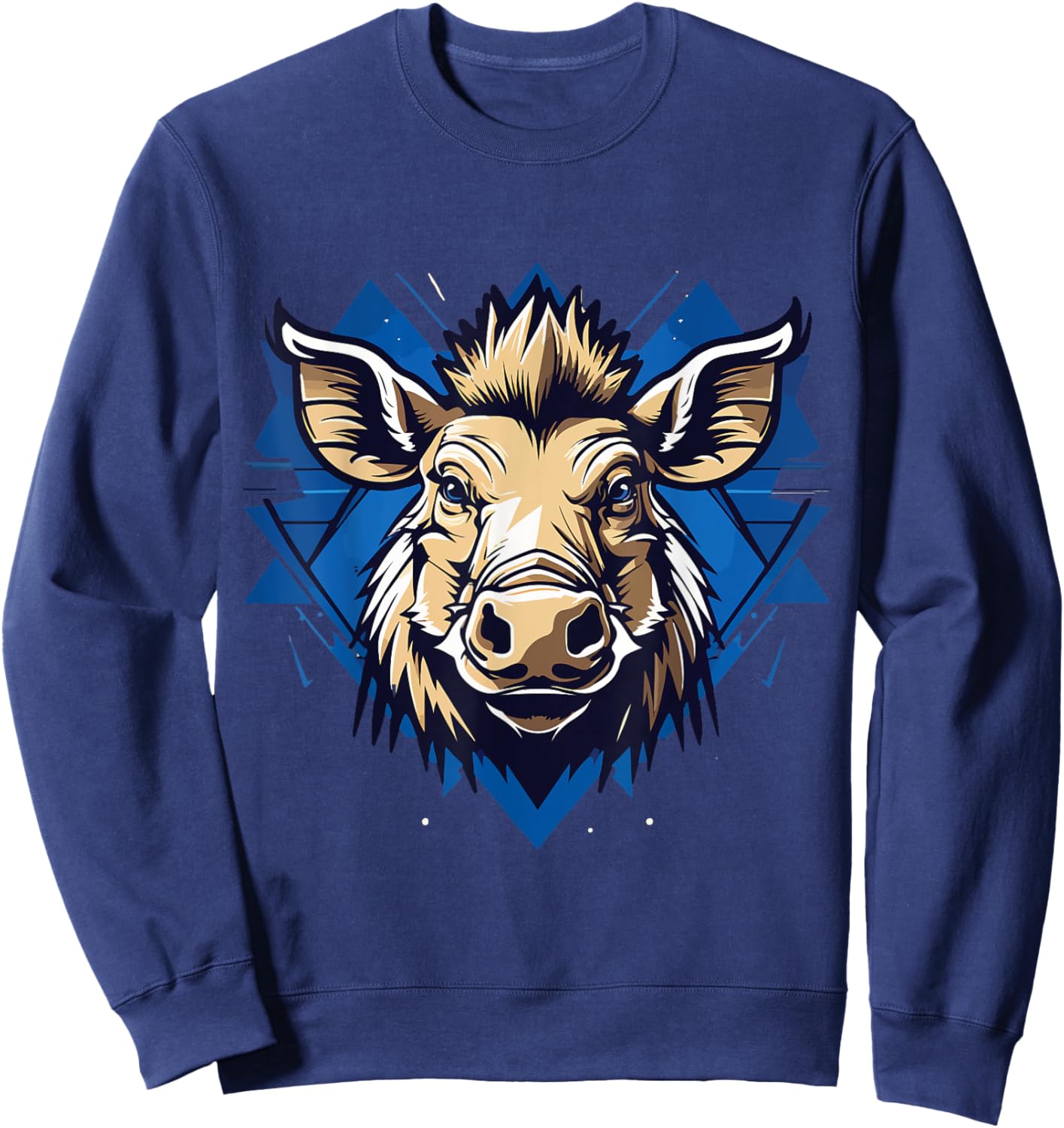 Warthog Face Funny Wildlife Face Costume Sweatshirt - Sweatshirt | Navy
