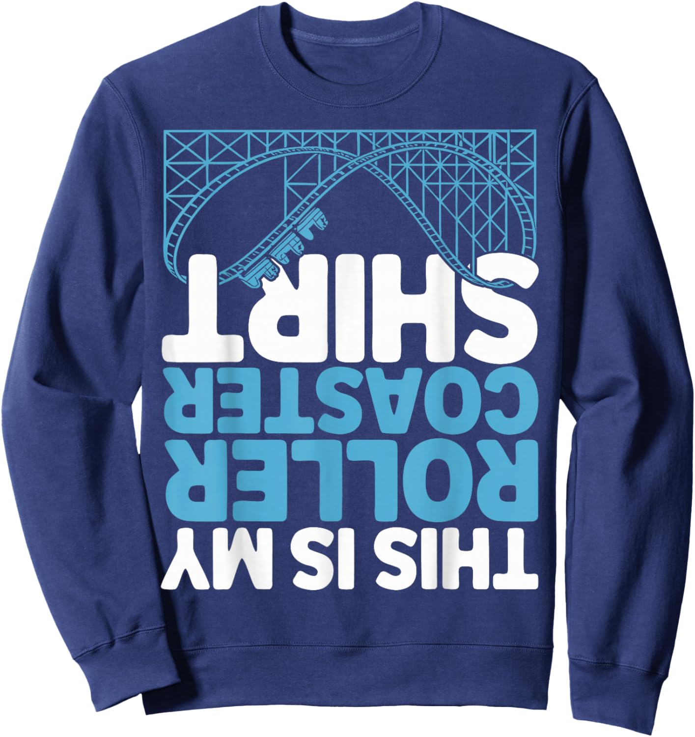 Funny Roller Coaster Sweatshirt - Sweatshirt | Navy