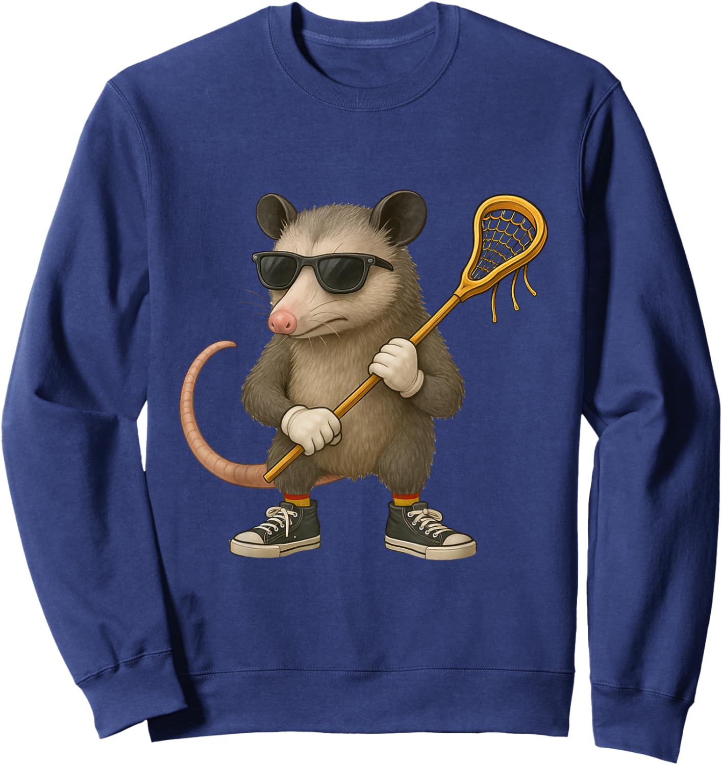 Funny Lacrosse LAX Possum Kids Men Women Lacrosse Player Sweatshirt - Sweatshirt | Navy