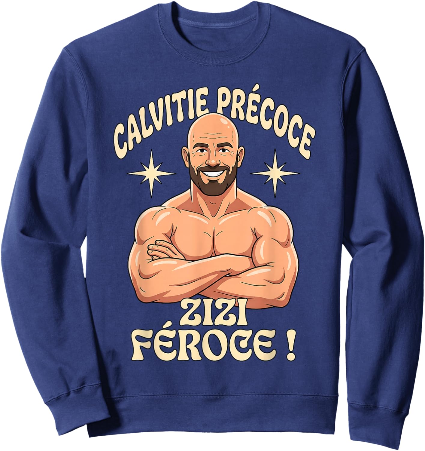 Calvitie Précoce Zizi Féroce Calvitie Humour Sweatshirt - Sweatshirt | Navy
