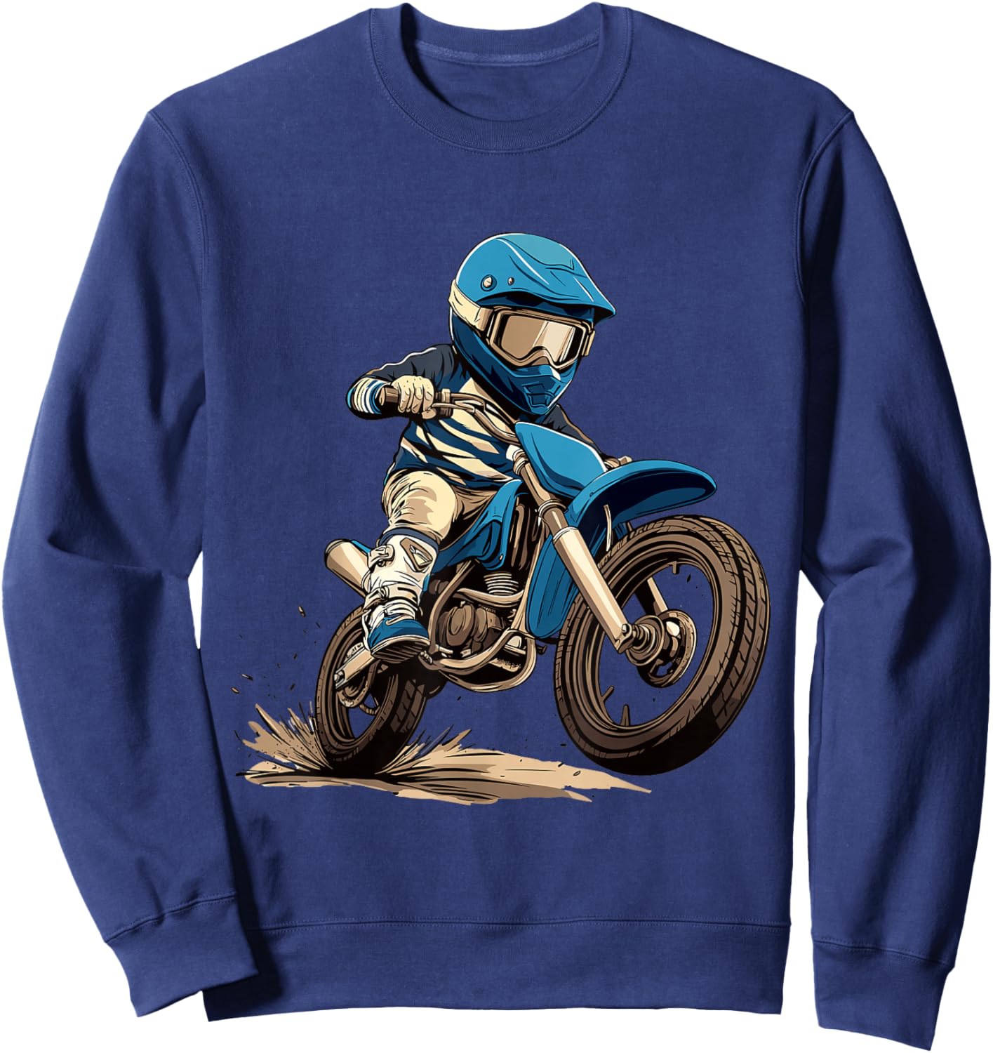 Kids Dirt Bike Sweatshirt - Sweatshirt | Navy