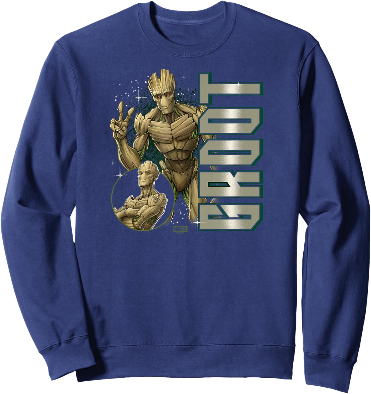 Guardians of The Galaxy - Groot Bootleg Sweatshirt - Sweatshirt | Navy