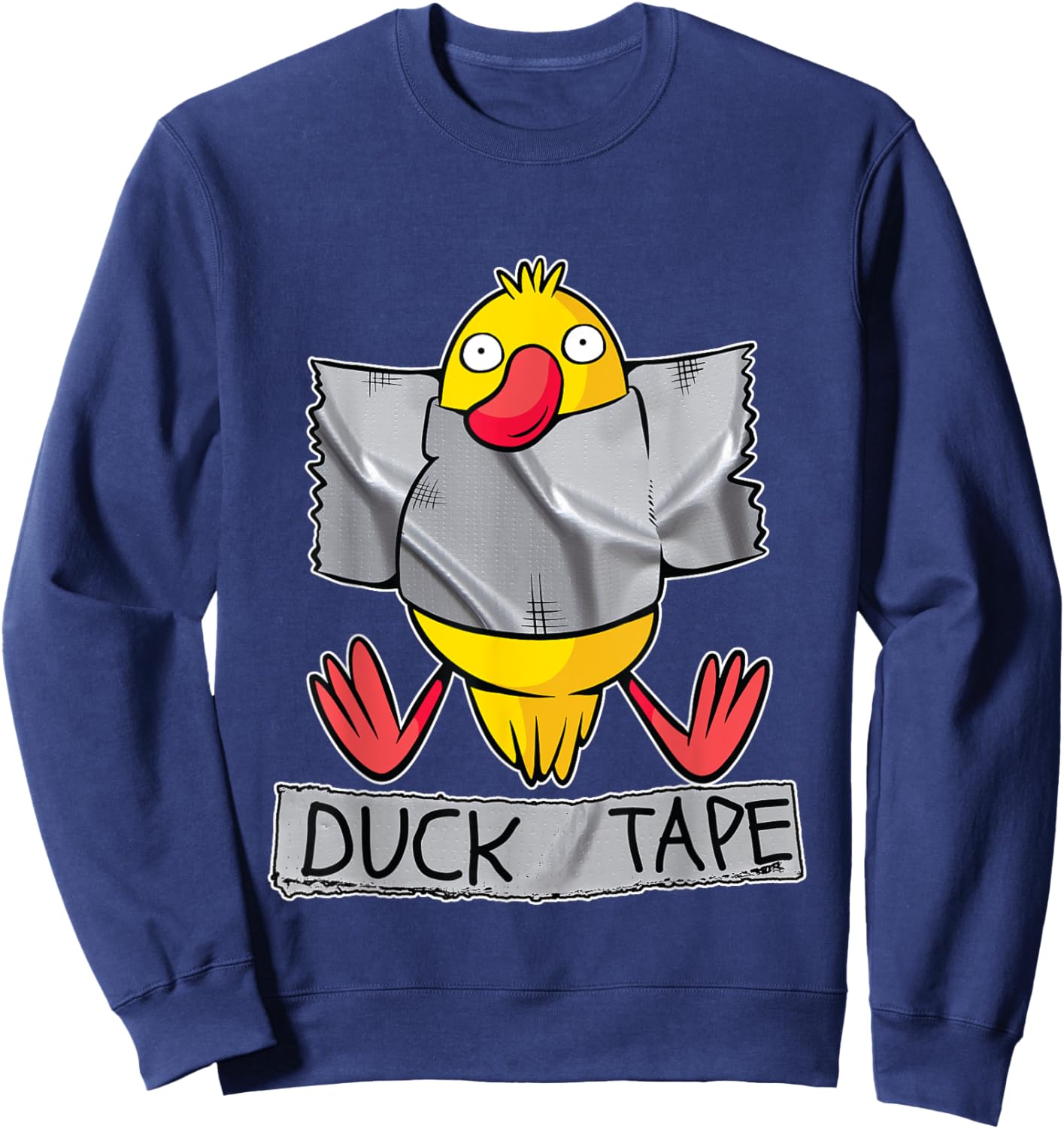 Funny Duck Tape Sweatshirt - Sweatshirt | Navy