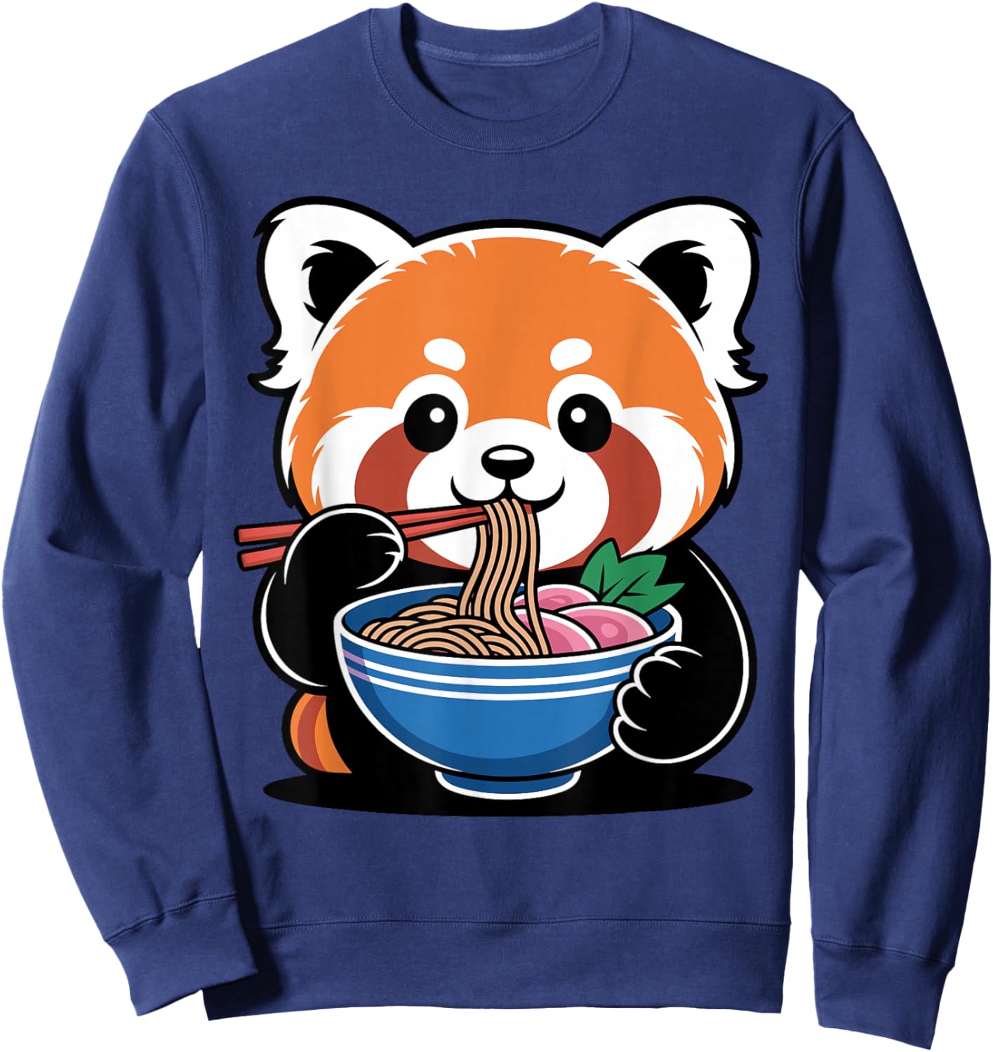 Cute Red Panda Design Women Kids Red Panda Lovers Sweatshirt - Sweatshirt | Navy